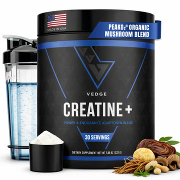 VEDGE Nutrition Creatine + | Vegan Plant-Based Creatine Monohydrate Powder | Energy, Performance & Function | Ergogenic Aids for Athletes | Unflavored, 30 Servings VEDGEAu supplements