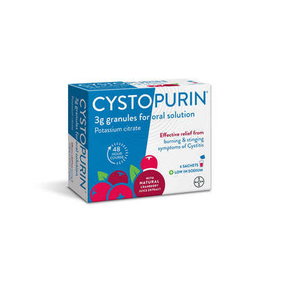 Cystopurin Cystitis Relief, Cranberry Flavour and Low in Sodium, 6 Sachets CystopurinUS supplements