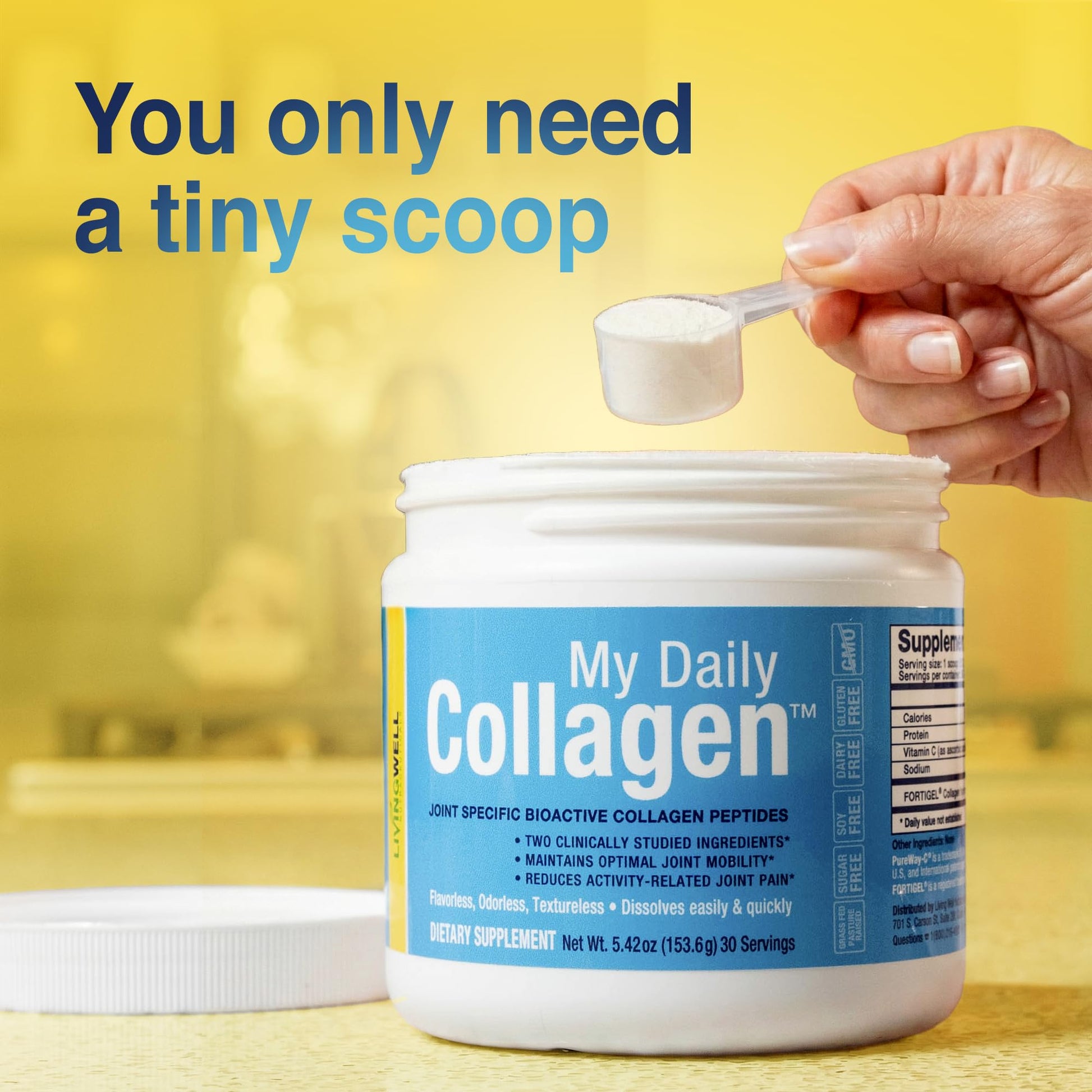 Premium Collagen Peptides Type 1 & 3 Collagen Powder - Hydrolyzed Bovine with Protein & Vitamin C – Unflavored Powdered Peptides Protein for Men and Women Joint & Cartilage Health – 30 Servings My Daily CollagenAu supplements