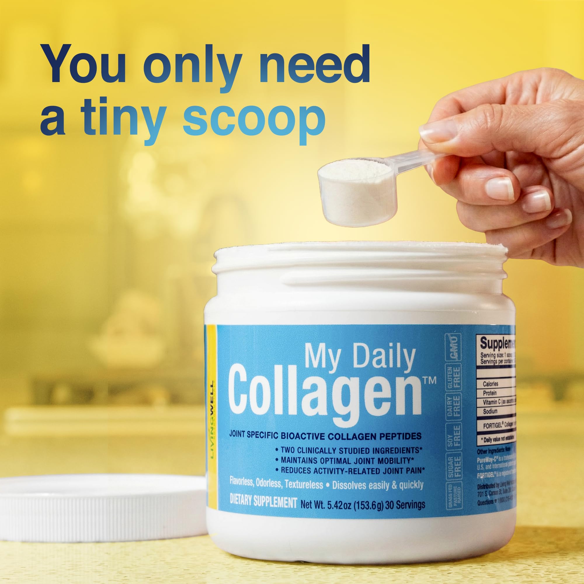 Premium Collagen Peptides Type 1 & 3 Collagen Powder - Hydrolyzed Bovine with Protein & Vitamin C – Unflavored Powdered Peptides Protein for Men and Women Joint & Cartilage Health – 30 Servings My Daily CollagenAu supplements