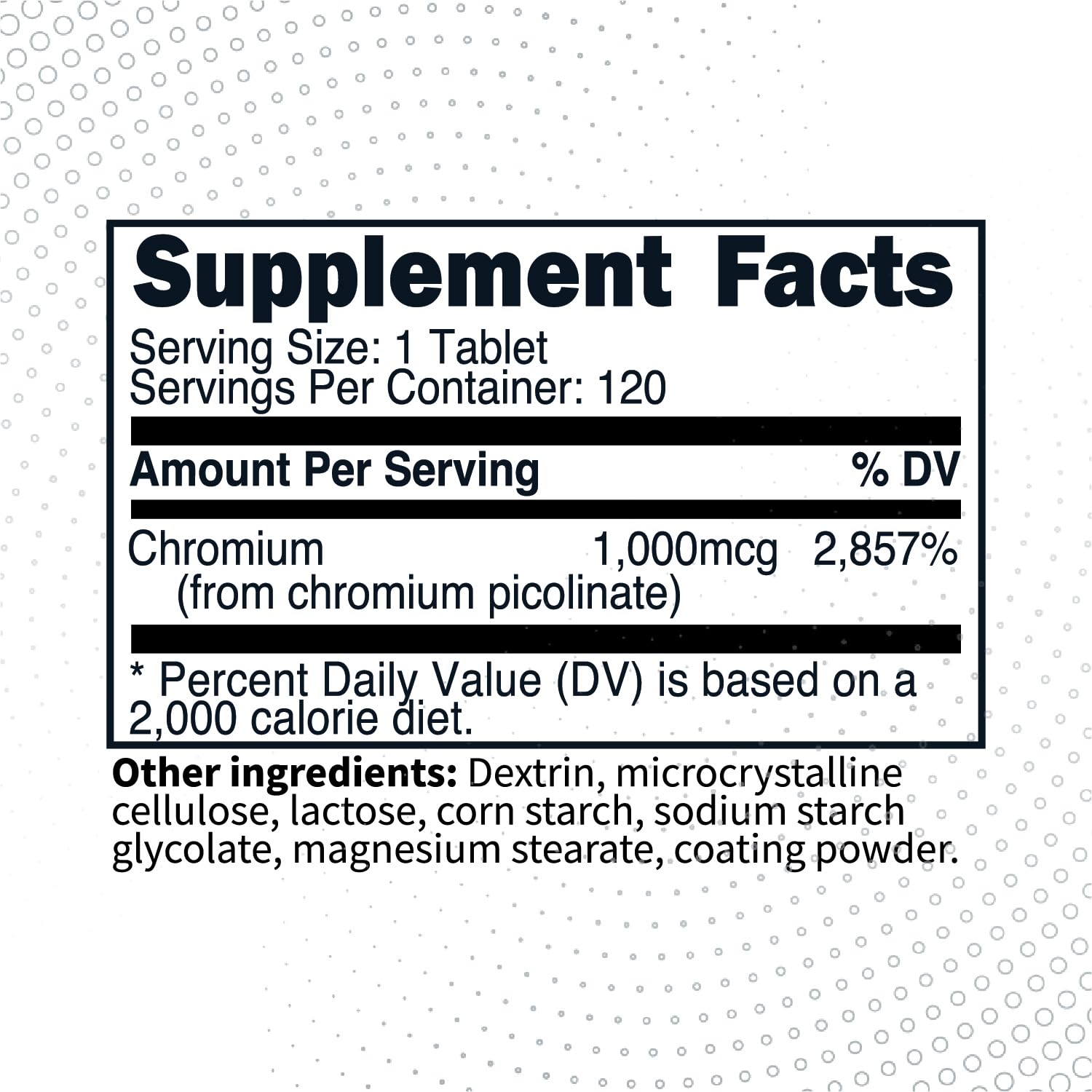 Type Zero Clean Chromium Picolinate Tablets (120 Servings, 1,000 MCG Per Serving) - Non-GMO, Gluten Free Type ZeroUS supplements