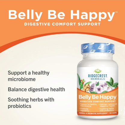 RidgeCrest Herbals Belly Be Happy - 60 Capsules - Digestive Comfort Support - Non-GMO RidgeCrest HerbalsUS supplements