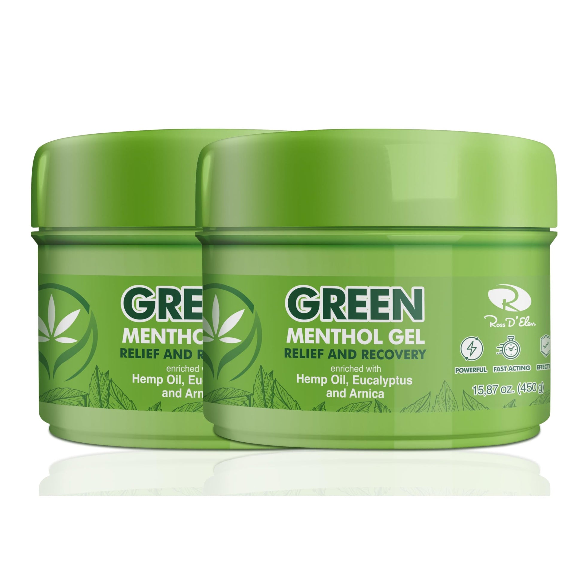 Ross D'Elen Green Menthol Gel - 2Pack Large Size (2) ROSS D'ELENAu supplements
