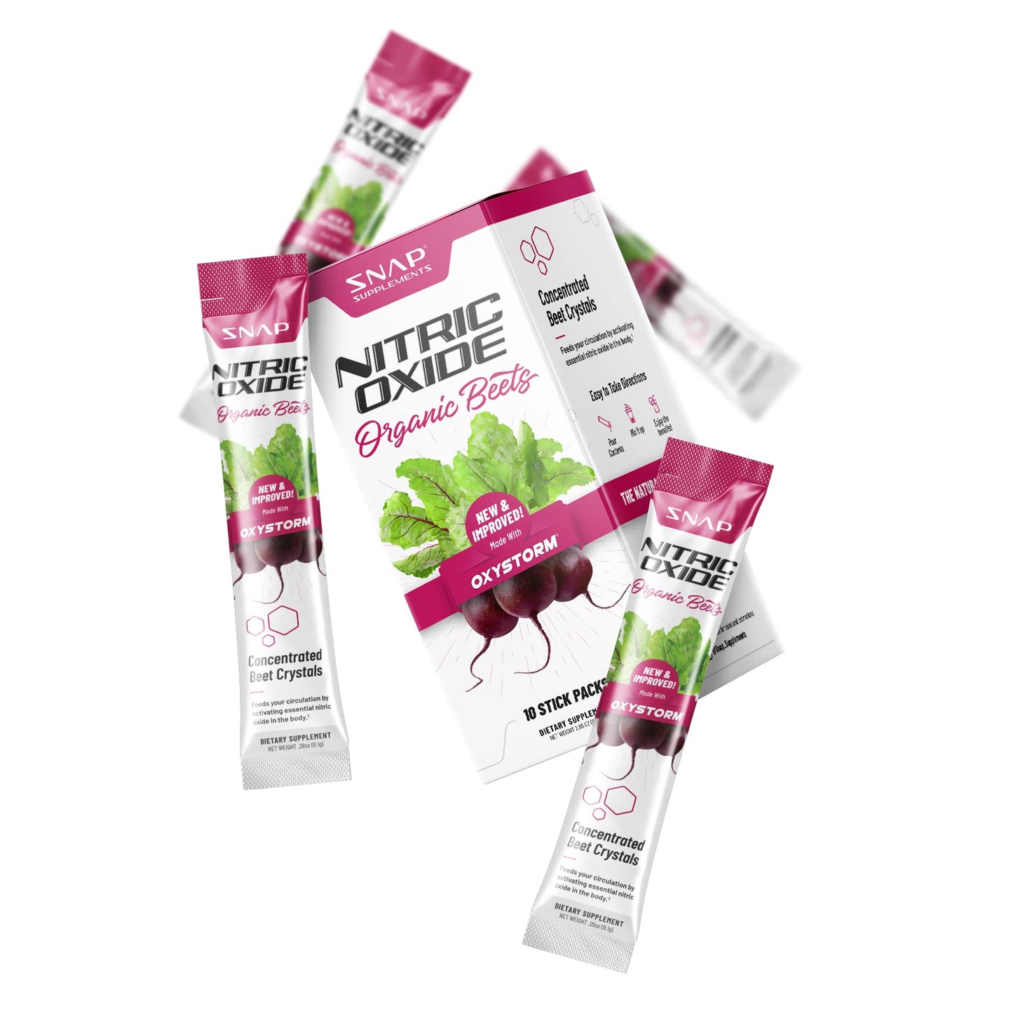 Snap Supplements Nitric Oxide Organic Beet Root Powder, Circulation Superfood On-The-Go Snap SupplementsUS supplements