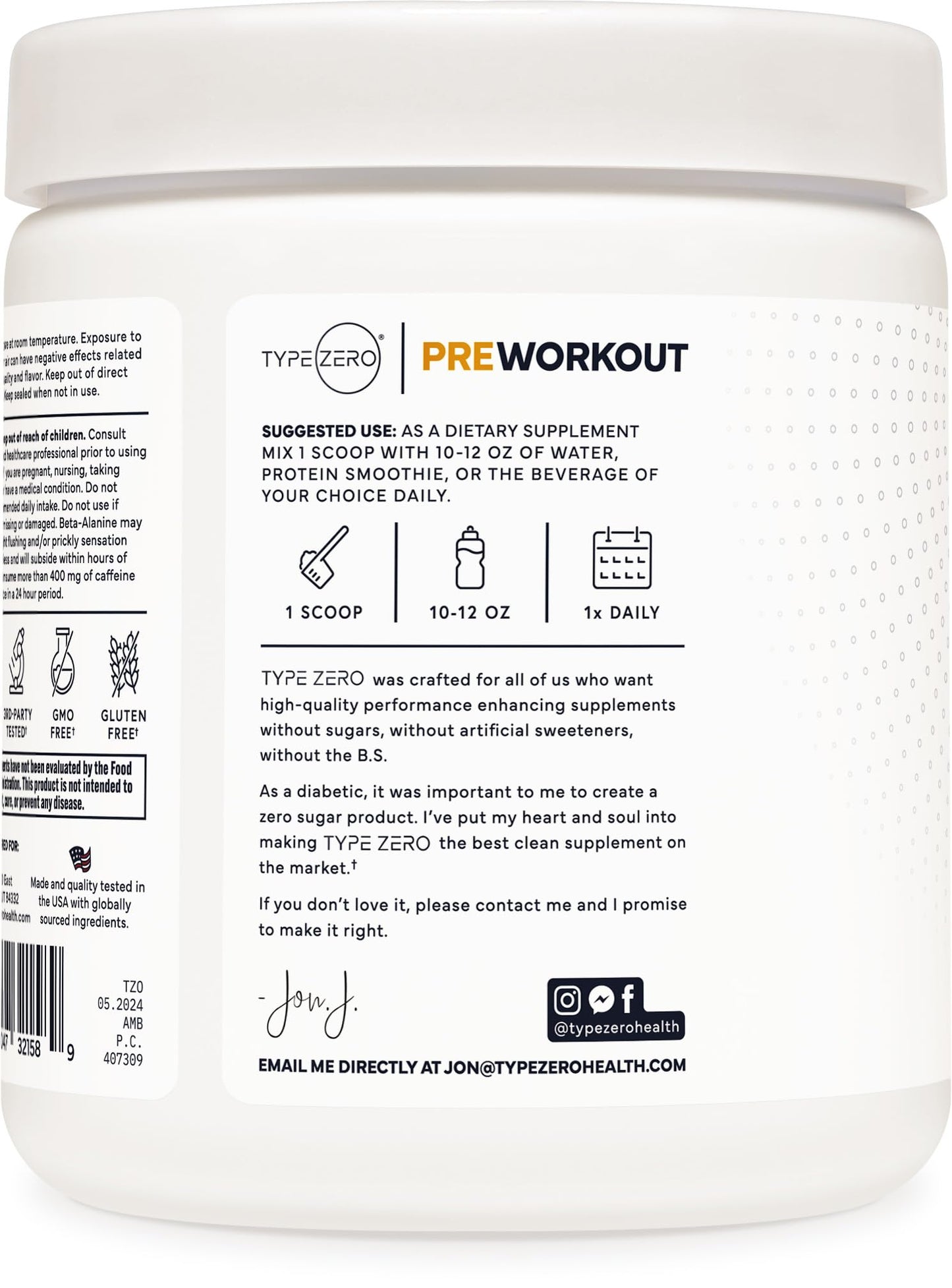 Type Zero Amino Burn Vegan BCAAs + Pre-Workout (Pina Colada Flavored) Type ZeroUS supplements