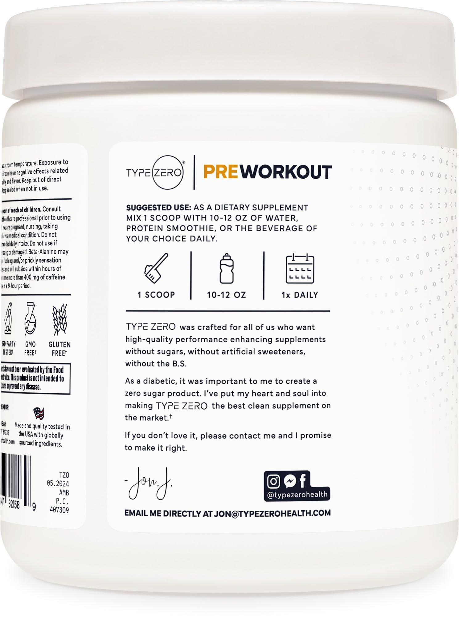 Type Zero Amino Burn Vegan BCAAs + Pre-Workout (Pina Colada Flavored) Type ZeroUS supplements