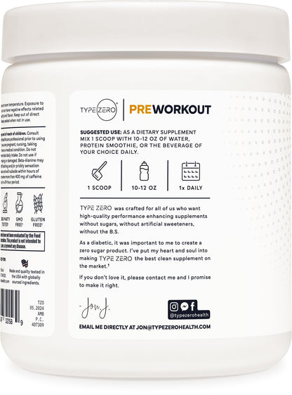 Type Zero Amino Burn Vegan BCAAs + Pre-Workout (Pina Colada Flavored) Type ZeroUS supplements