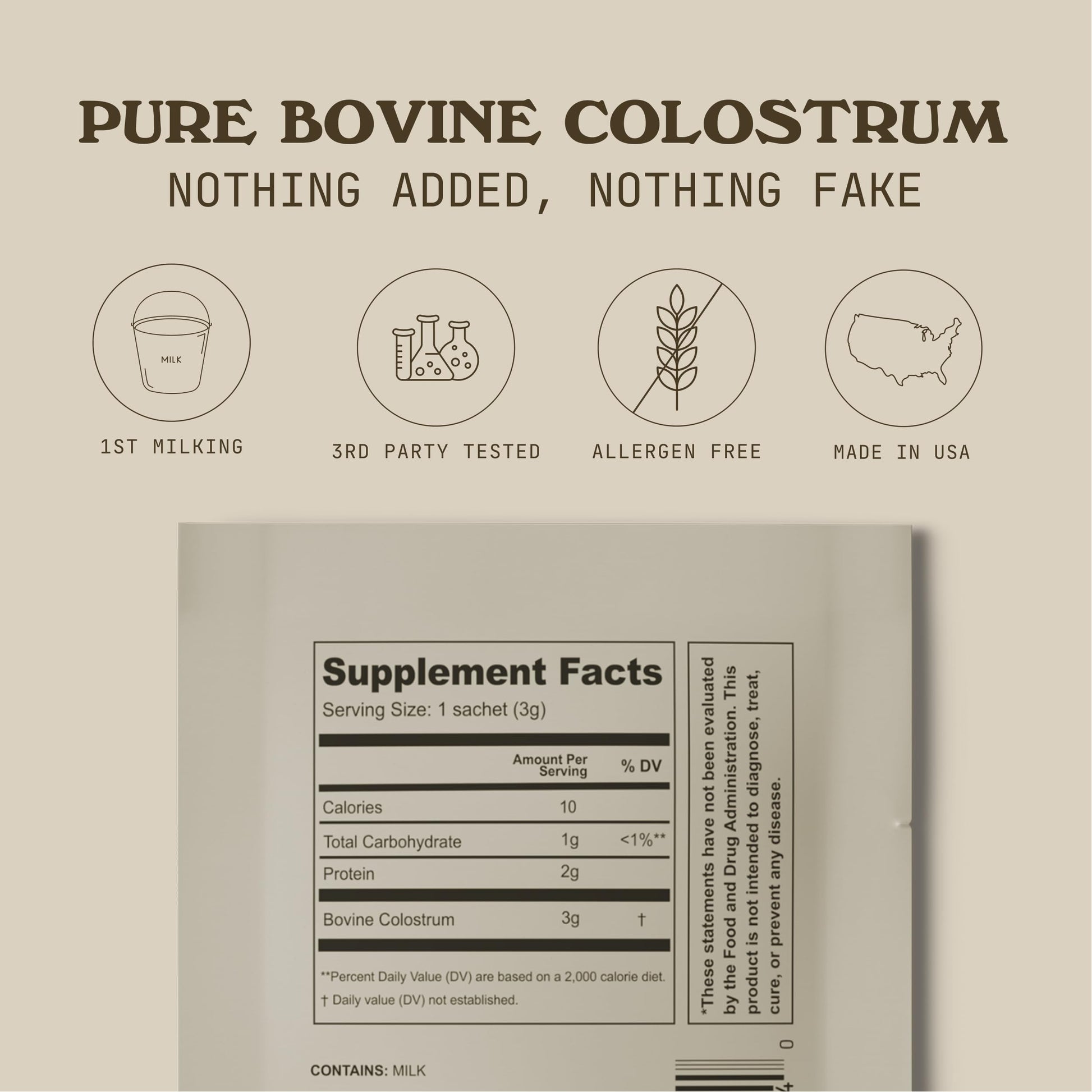 COWBOY COLOSTRUM Powder Travel Packs - Bovine Colostrum Powder - First Day Milking Whole Colostrum - Grass Fed Colostrum Supplement for Gut Health, Immunity, Skin & Hair (Unflavored, 30 Servings) COWBOY COLOSTRUMAu supplements