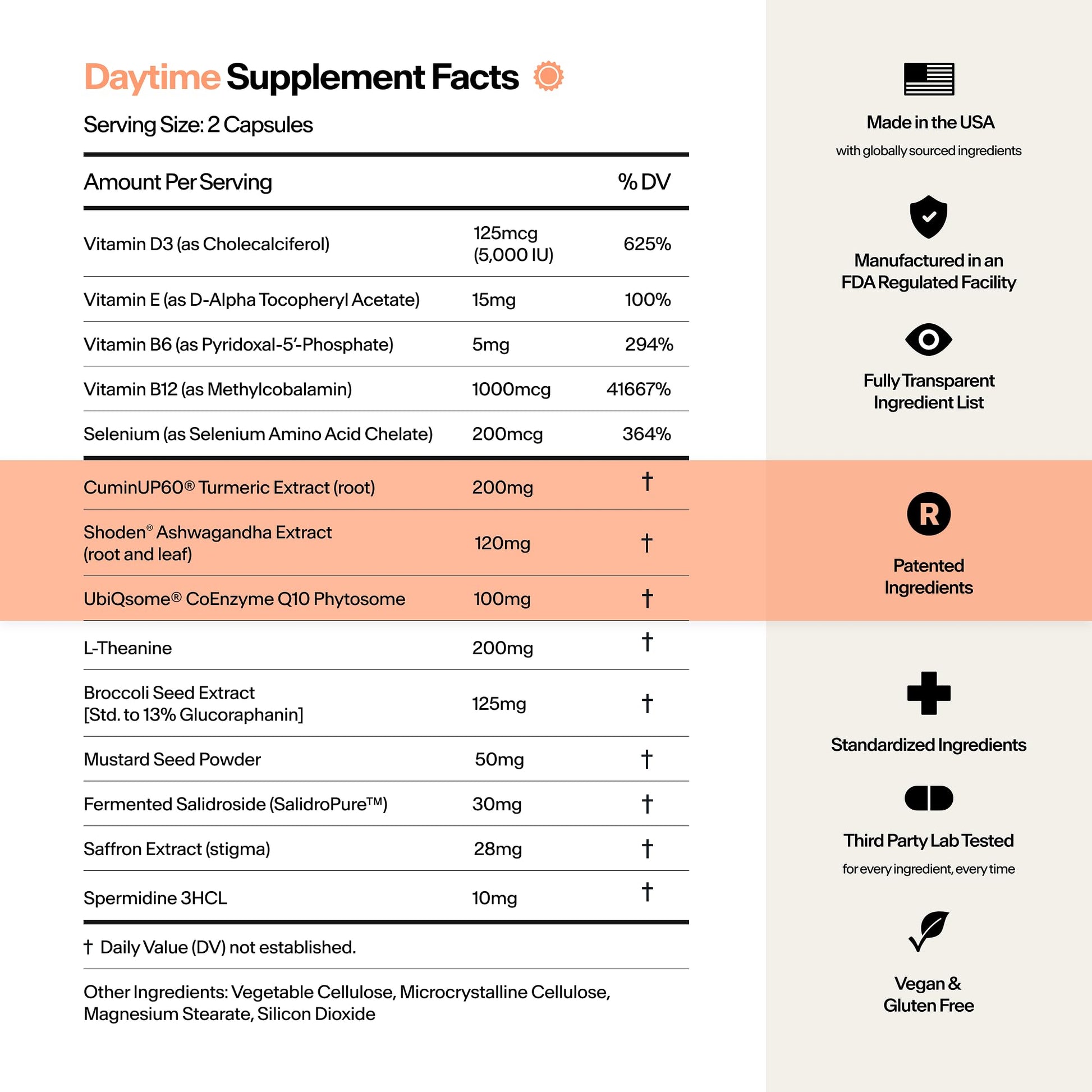 Stasis Daytime Energy & Focus Supplement for Men & Women with Vitamin D3, L Theanine, Ashwagandha & CoQ10, Cognitive Support Capsules for Morning Routines, Vegan, Non GMO, 25 Servings, 1 Month Supply STASISAu supplements