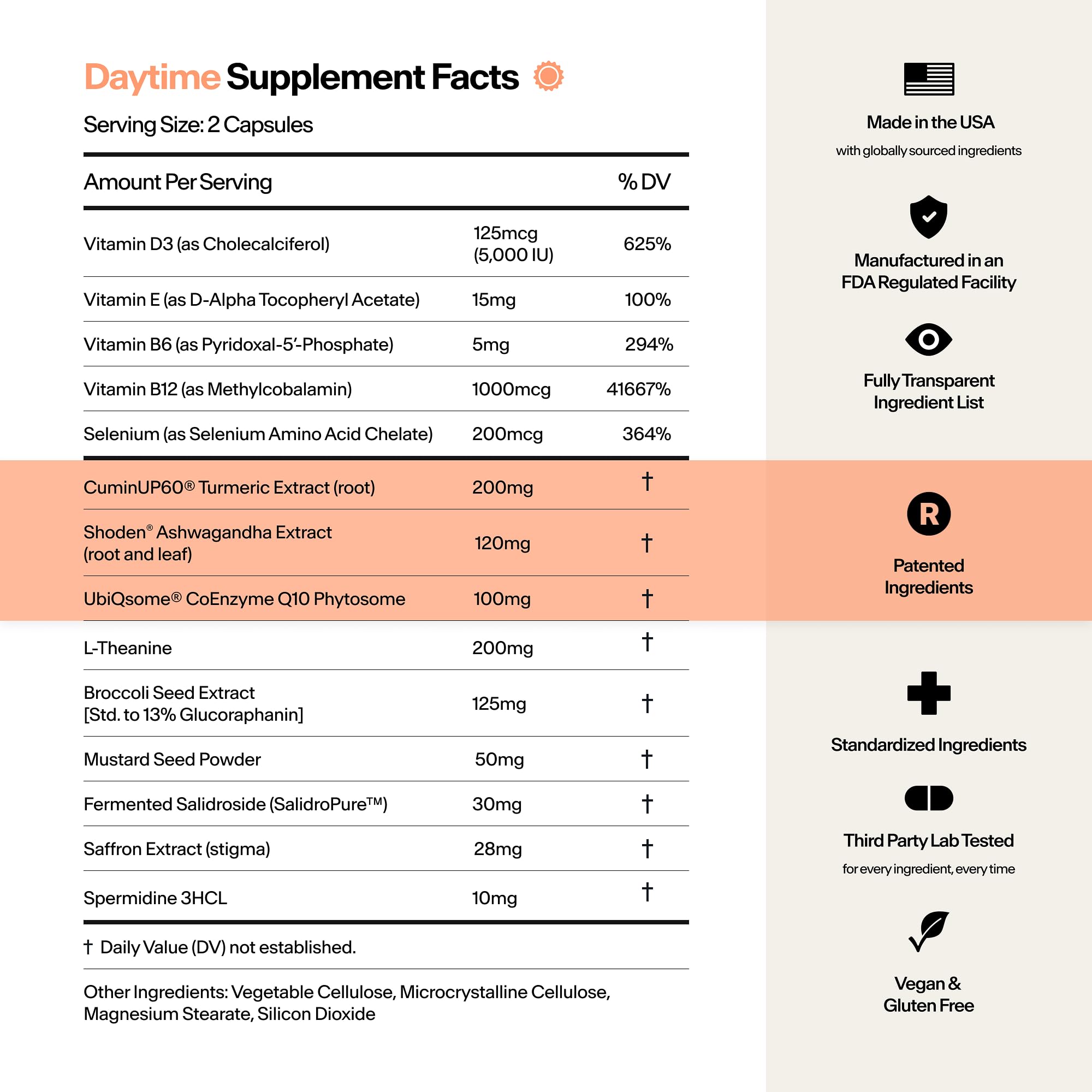 Stasis Daytime Energy & Focus Supplement for Men & Women with Vitamin D3, L Theanine, Ashwagandha & CoQ10, Cognitive Support Capsules for Morning Routines, Vegan, Non GMO, 25 Servings, 1 Month Supply STASISAu supplements
