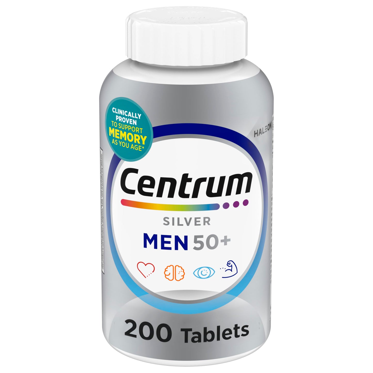 Centrum Silver Men's 50+ Multivitamin with Vitamin D3, B-Vitamins, Zinc for Memory and Cognition - 200 Tablets CentrumUS supplements