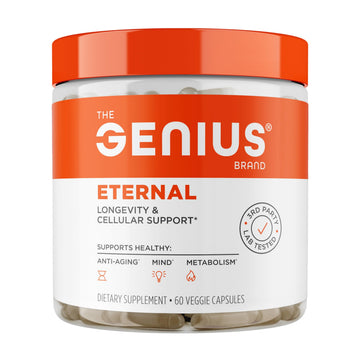 The Genius Brand Genius Eternal - Cellular Repair Supplement for Daily Clarity - Supports Brain Health, Endurance, Energy, Focus, Memory & Vitality - Non-GMO - 60 Veggie Capsules The Genius BrandUS supplements