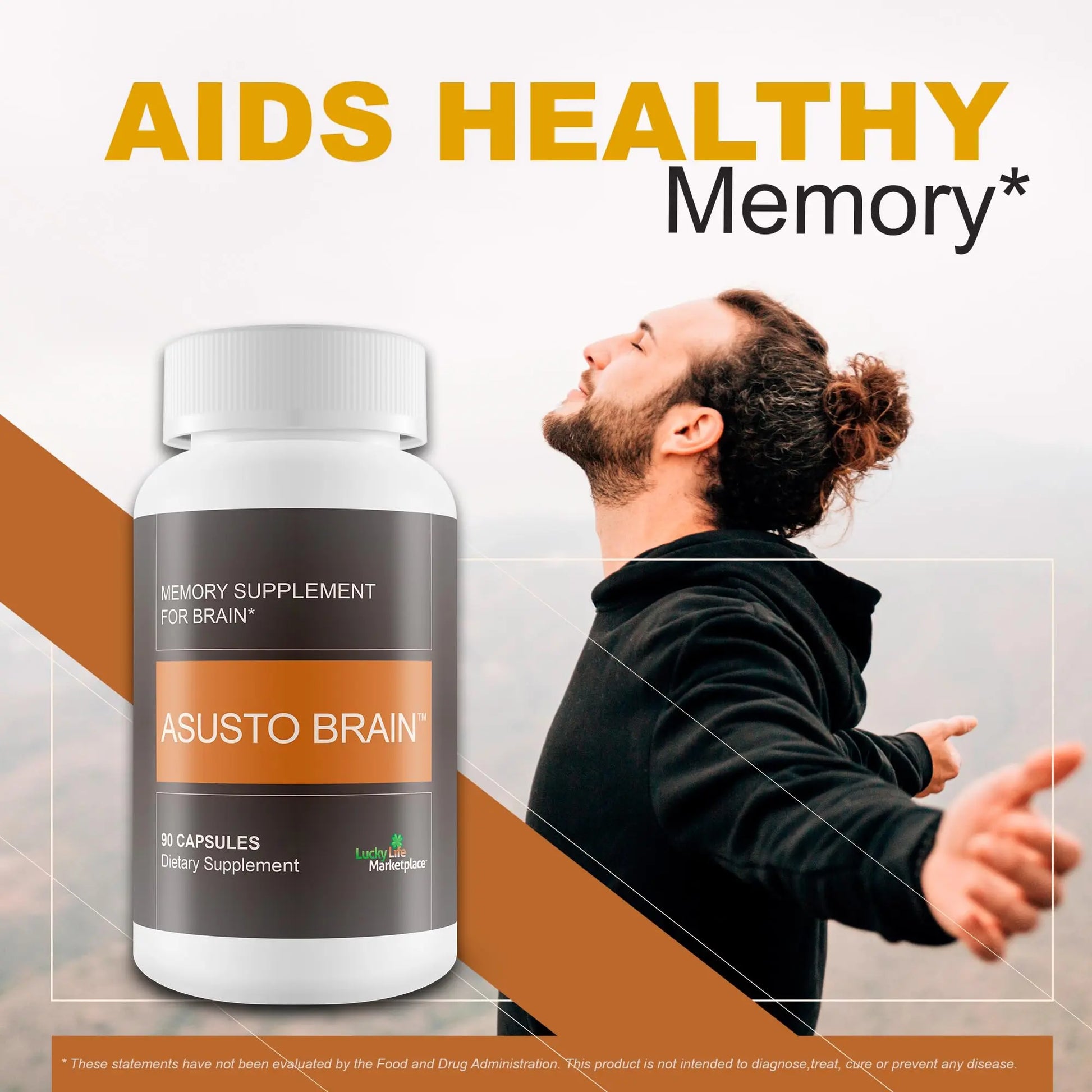 Asusto Memory Supplement for Brain - Improved Capsule Formula - Natural Brain, Memory, & Focus Support - Brain Support - Brain Supplement - Nootropic - Natural Asusto Sandalwood Improved Formula Genericnz supplements