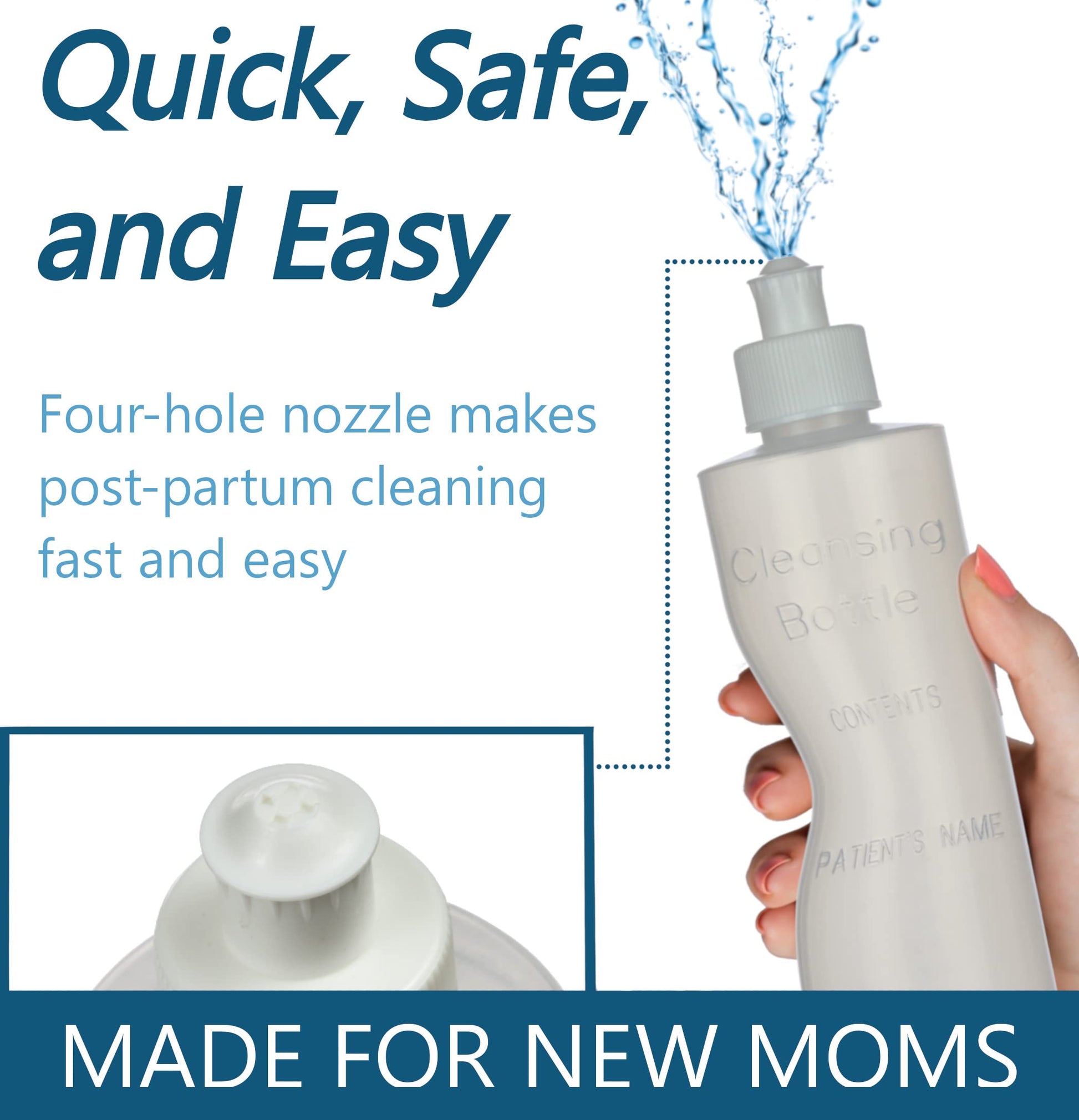 Perineal Squirt Bottle [4 Pack] Refillable Postpartum Lavette Cleansing Irrigation Peri Wash Bottle Easy GlideAu supplements