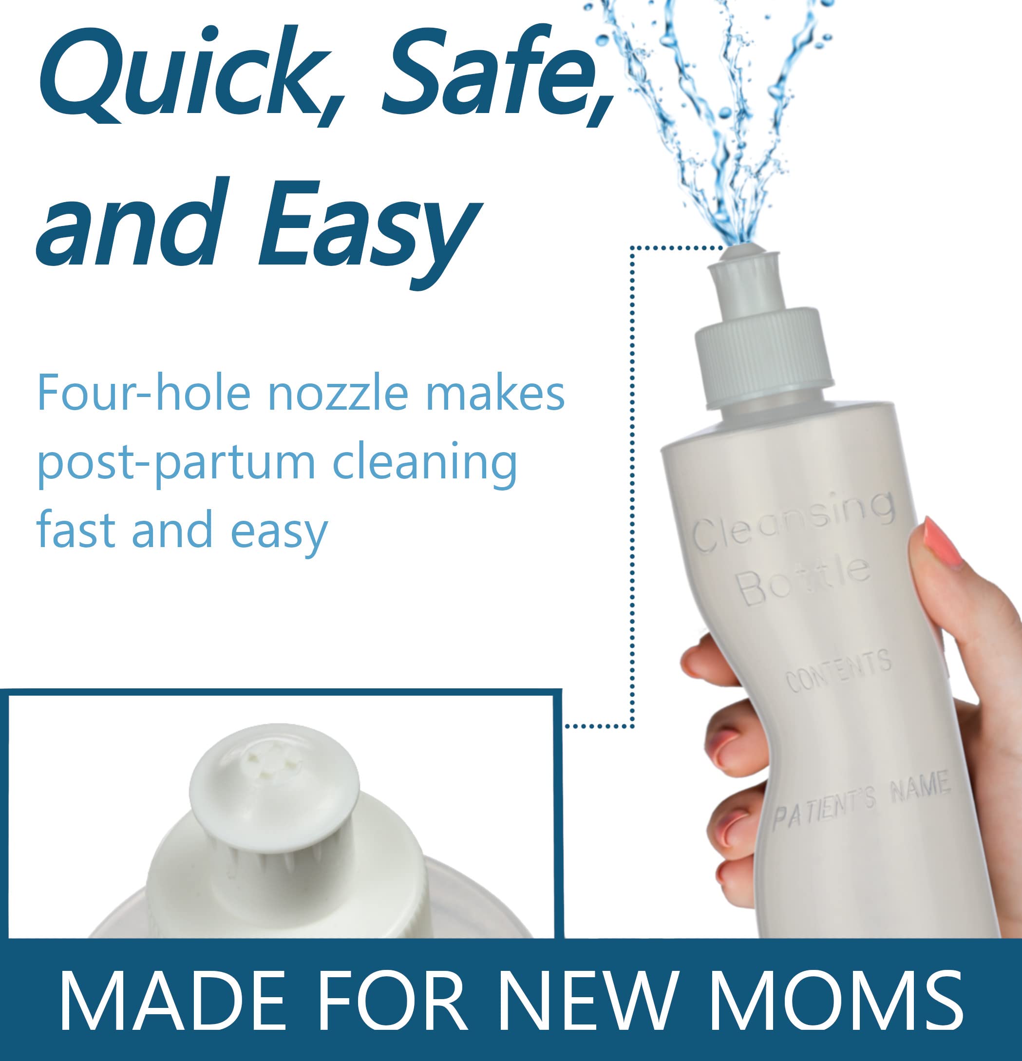 Perineal Squirt Bottle [4 Pack] Refillable Postpartum Lavette Cleansing Irrigation Peri Wash Bottle Easy GlideAu supplements