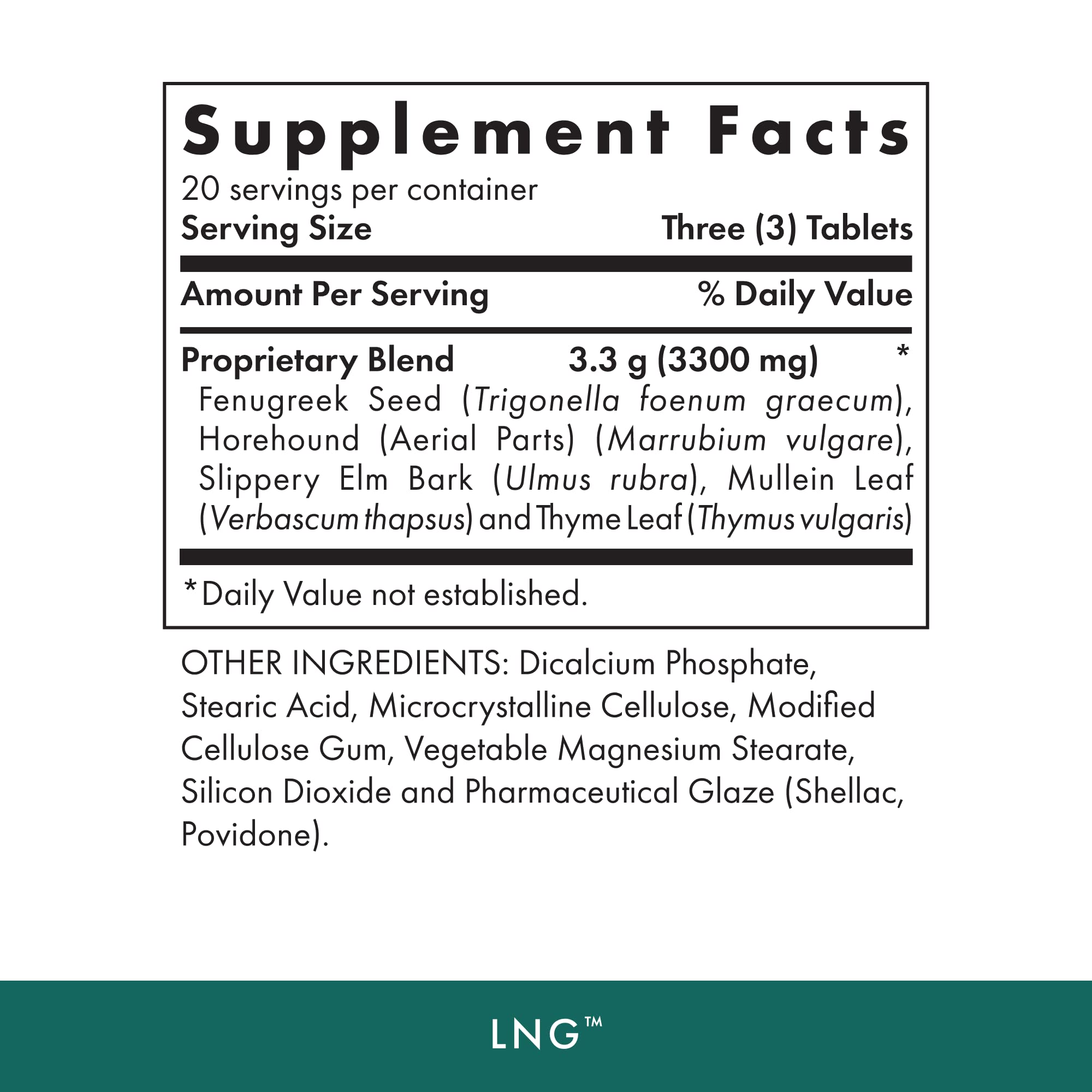 Michael's Health Naturopathic Programs LNG - 60 Vegetarian Tablets - Herbs for Lung and Respiratory Support - Kosher - 20 Servings MICHAEL'SAu supplements