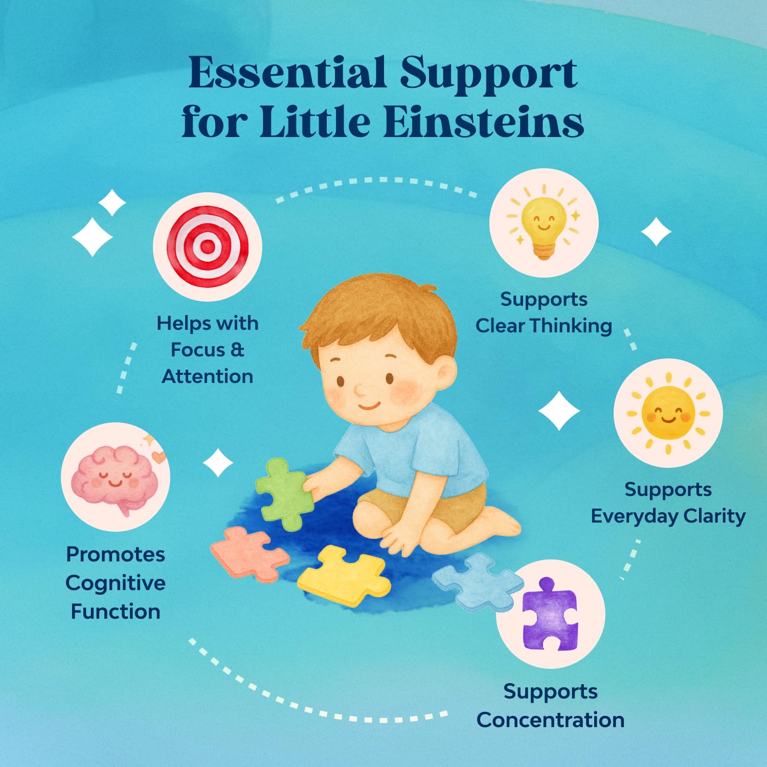 Kids Focus Gummies - Nootropics Brain Support Supplement for Kids with Green Tea Extract, B6 & B12 Vitamins for Memory and Brain Focus - Herbal Concentration Chews for Children - 90 Count Natures CraftAu supplements