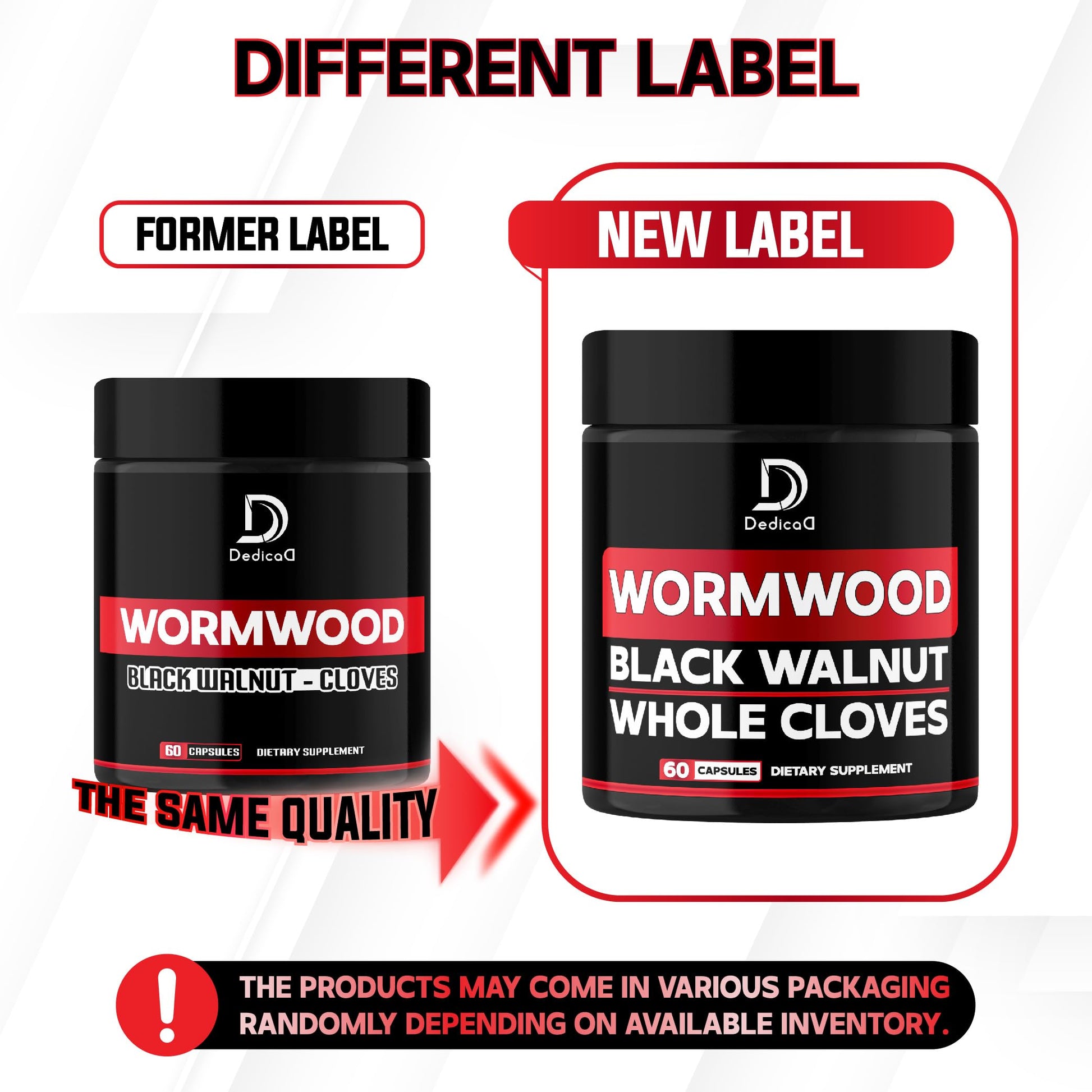 DEDICAD 1500mg Wormwood Capsules with Black Walnut & Cloves - Artemisia Annua Supplement for Immunity - 60 Vegan Capsules DEDICADAu supplements