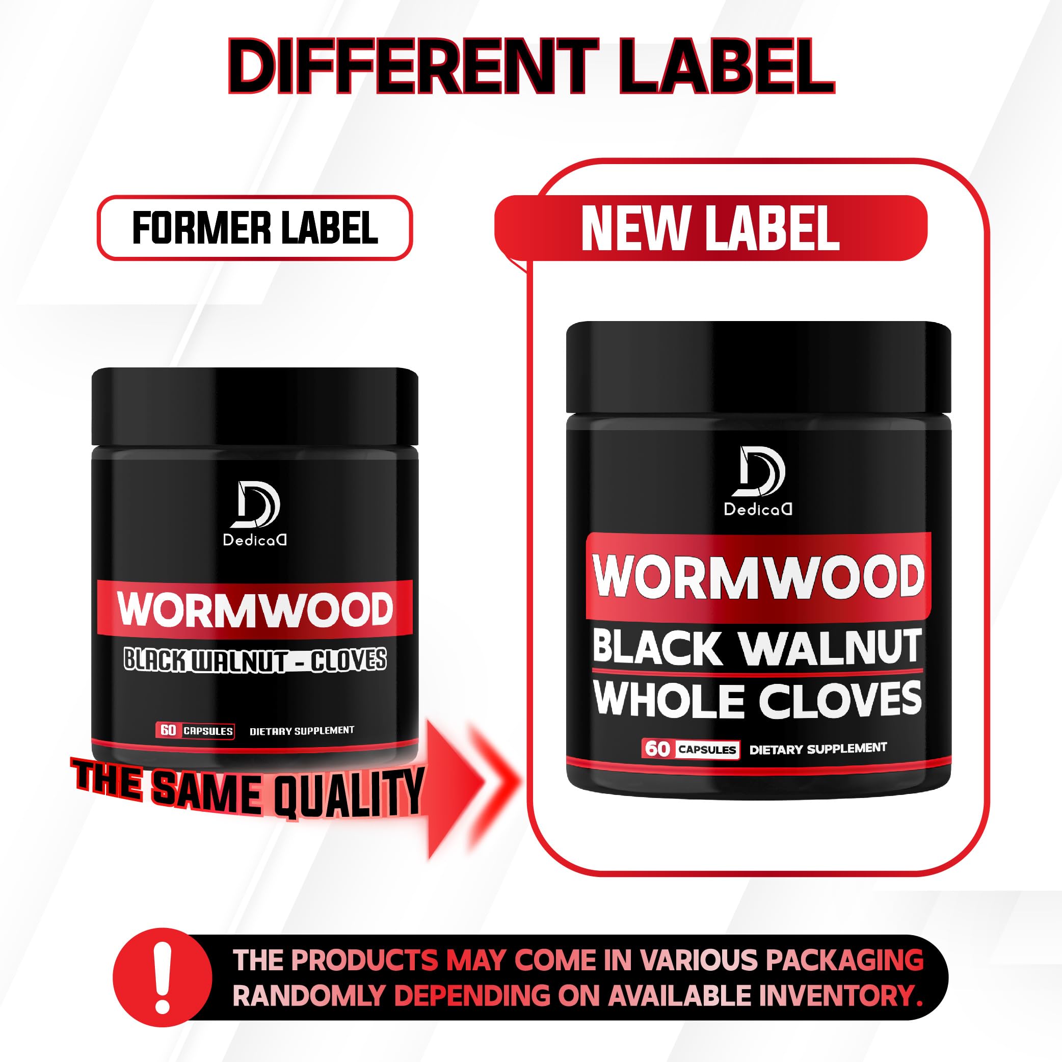 DEDICAD 1500mg Wormwood Capsules with Black Walnut & Cloves - Artemisia Annua Supplement for Immunity - 60 Vegan Capsules DEDICADAu supplements