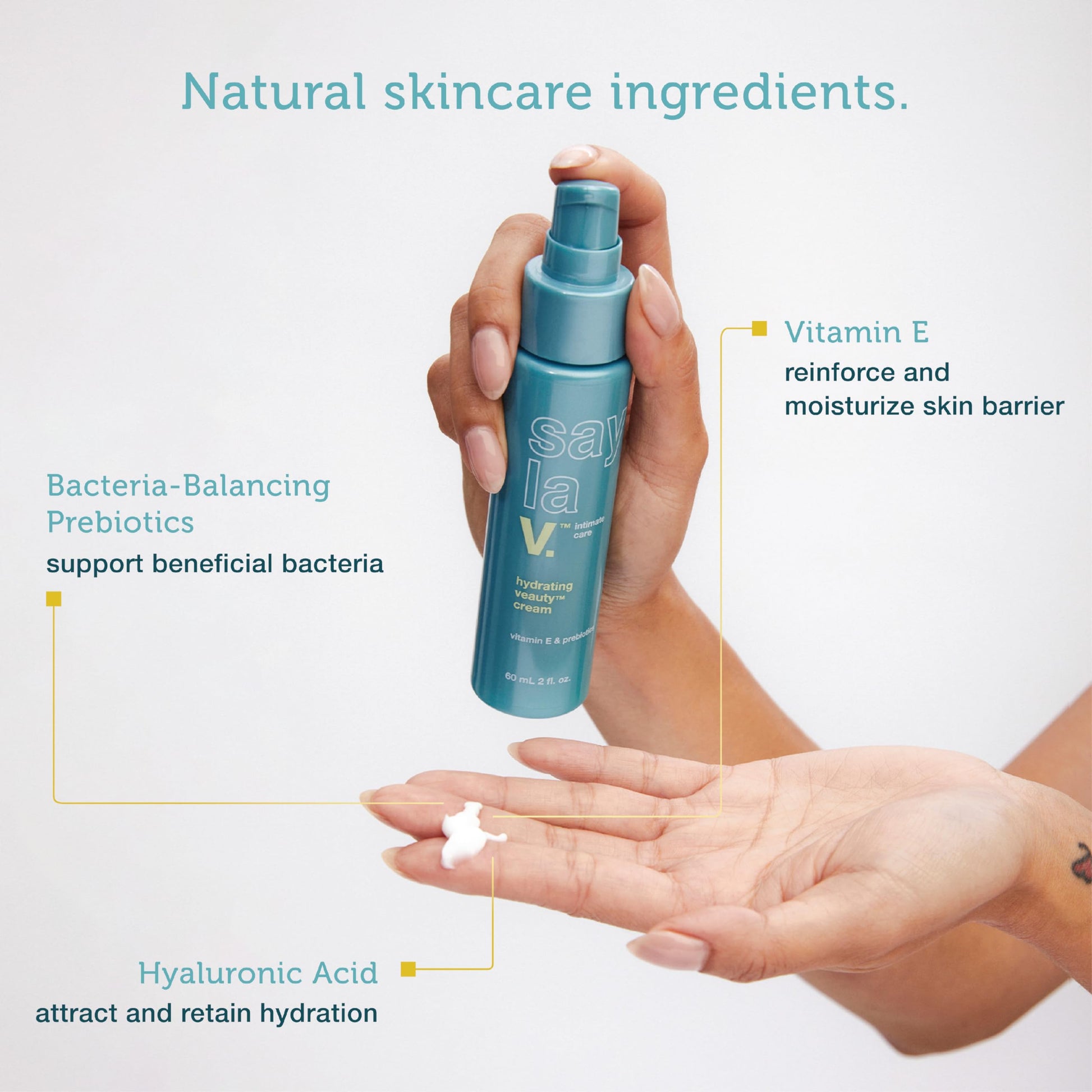 SAY LA V. Hydrating Veauty Cream, Intimate Vulva Moisturizing Skincare for Dryness with Prebiotics SAY LA VAu supplements
