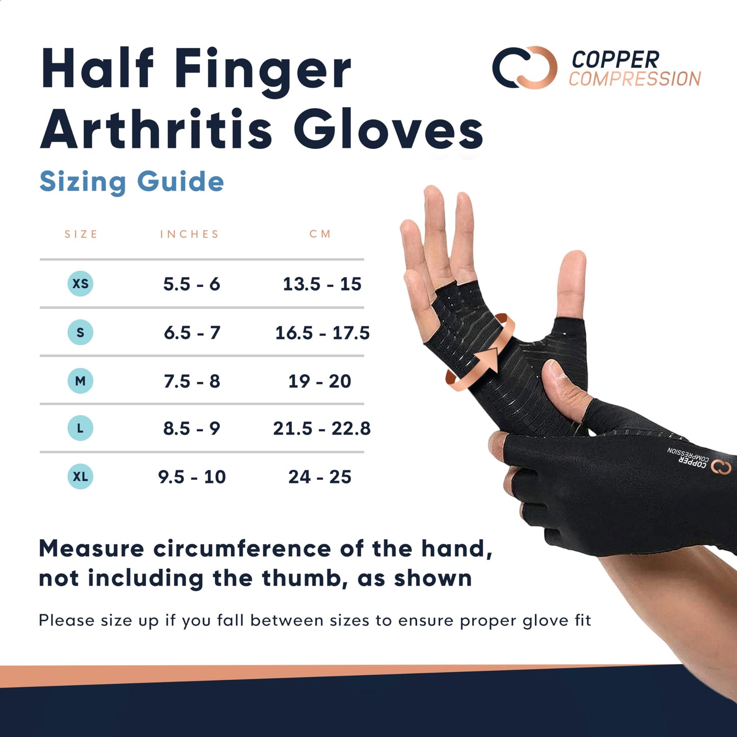 Copper Compression Arthritis Gloves | Fingerless Arthritis Carpal Tunnel Pain Relief Gloves Copper CompressionUS supplements