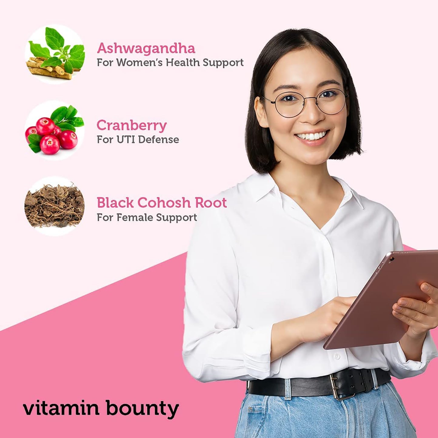 Vitamin Bounty Women's Pro Daily - Vaginal Probiotic & Prebiotic & pH Balance, Probiotics Vitamin BountyUS supplements