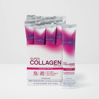 NeoCell Super Collagen Peptides, 10 g Collagen/Single-Serve Packet; Keto Certified NeoCellUS supplements