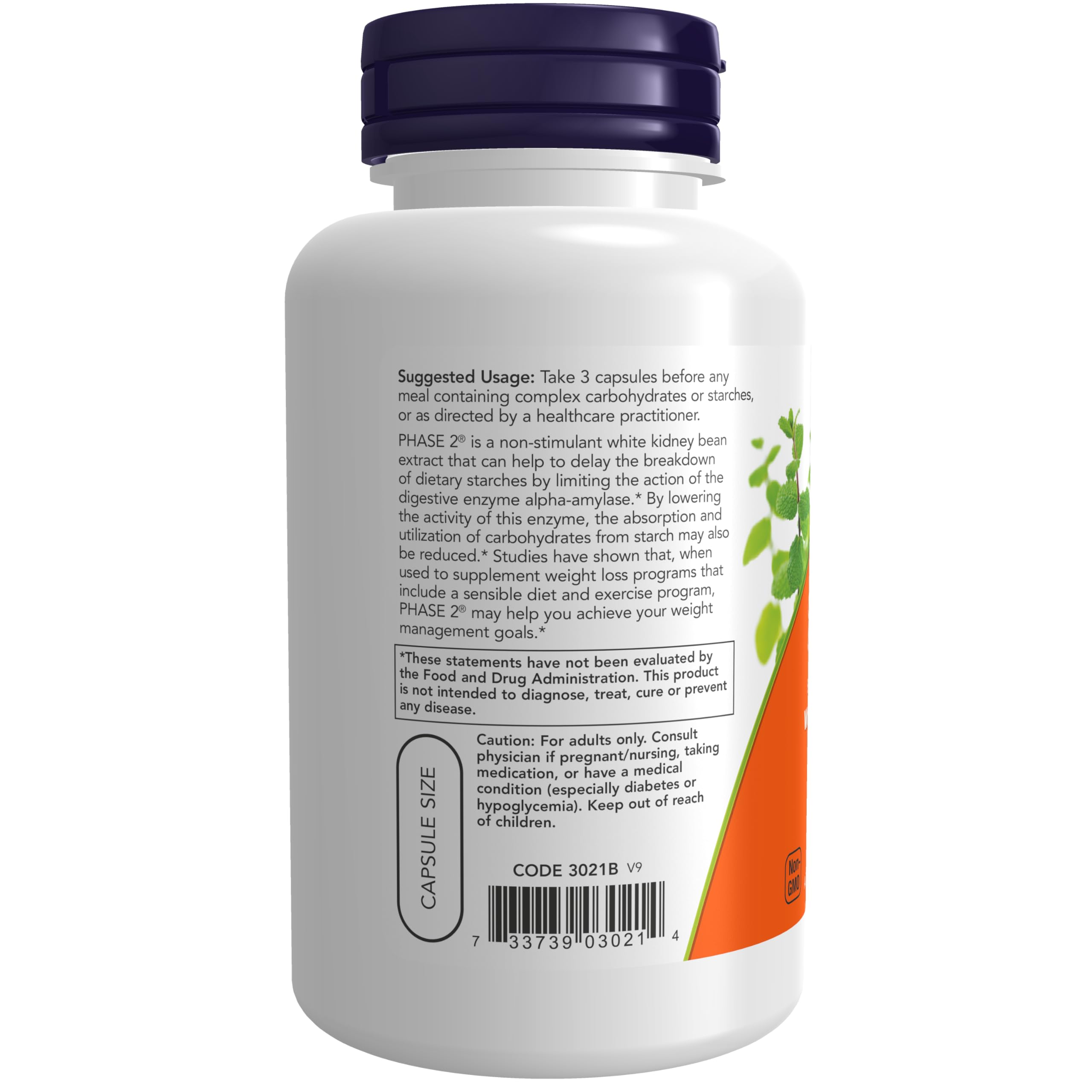 NOW Supplements, Phase 2® (White Kidney Bean Extract) 500 mg, Weight Management NOWAu supplements
