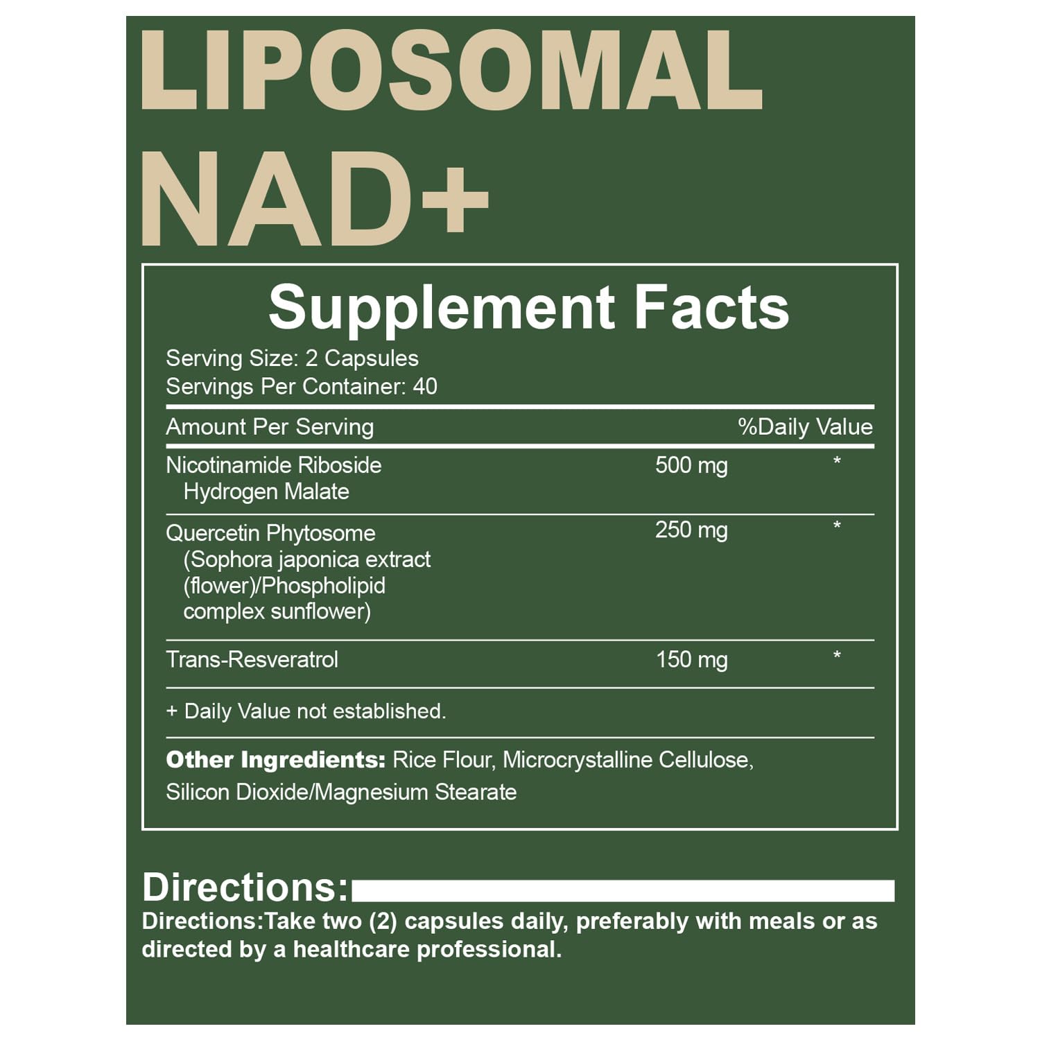 Quackiki NAD Resveratrol Supplement with NAD Nicotinamide Riboside Resveratrol 900 MG, Boost NAD+ for Cellular Health, Anti-Aging, Energy, Focus - 80 Capsules(2Pcs) QuackikiAu supplements