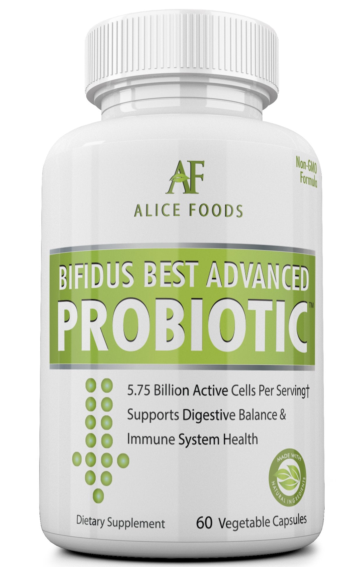 Fast Natural Bloating Relief - Bifidus Best Advanced Probiotic 60 Day + Kombucha Guide - Premium Probiotics for Men and Women - for Intestinal Problems, Bloating, Diarrhea, Gas, Bladder, UTI Alice FoodsAu supplements