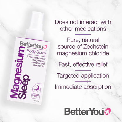 BetterYou Magnesium Sleep Body Spray, Made with Zechstein Magnesium Chloride BetterYouUS supplements
