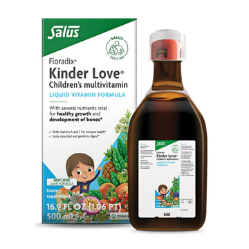 Floradix Kinder Love Children's Multivitamin - Herbal Supplement - Liquid Multivitamin for Kids - Vitamins A, C, D & E, Calcium & More FloradixAu supplements