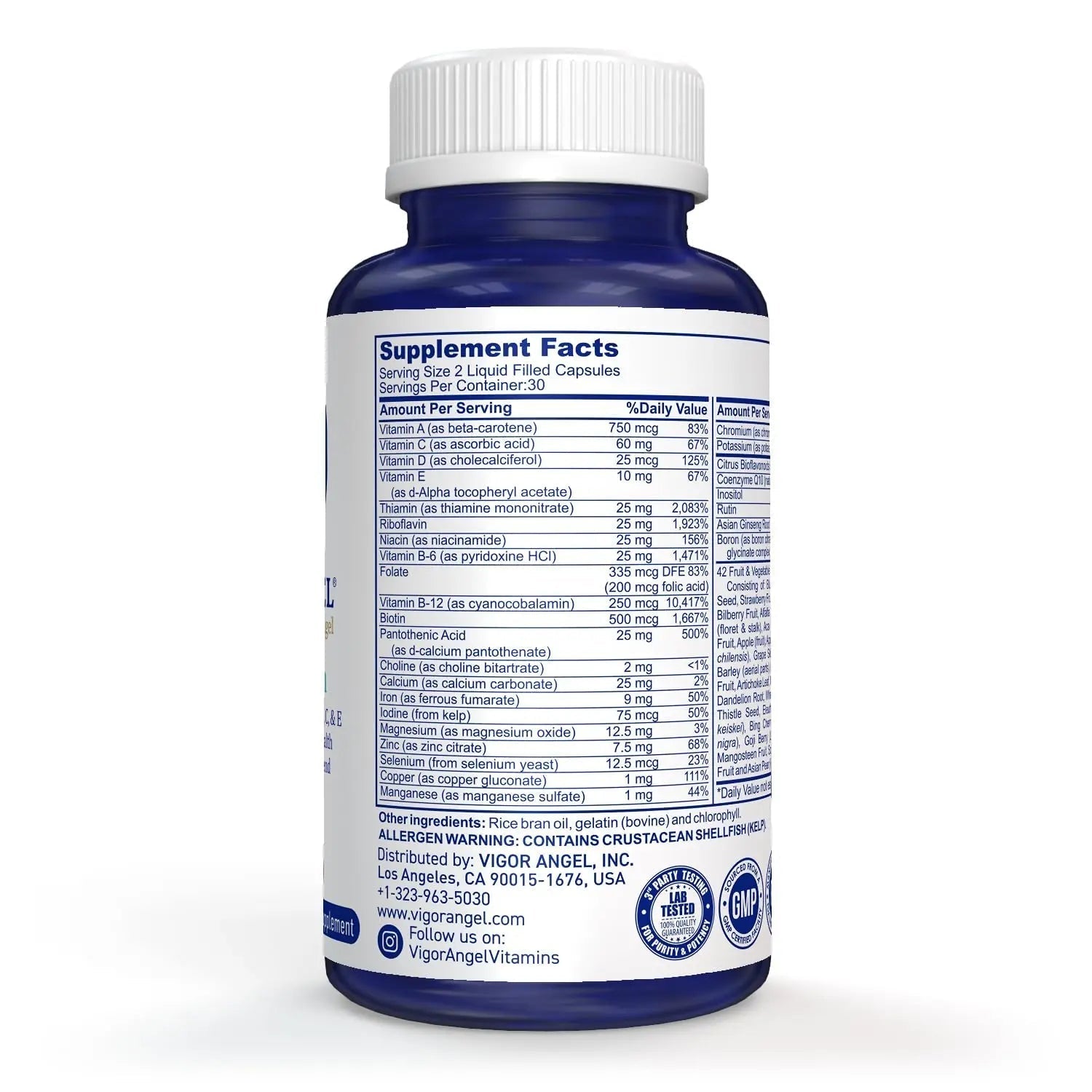 VIGOR ANGEL Multivitamin, 60 Liquid Capsules VIGOR ANGELAu supplements