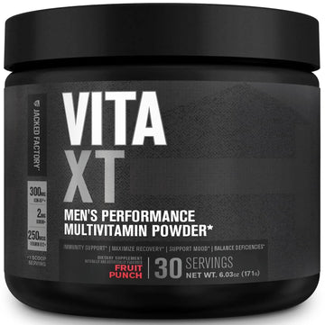 Jacked Factory Vita XT Performance Vitamin Powder - Daily Multivitamin Powder for Men with KSM-66 Ashwagandha, Prebiotic Fiber Jacked FactoryAu supplements