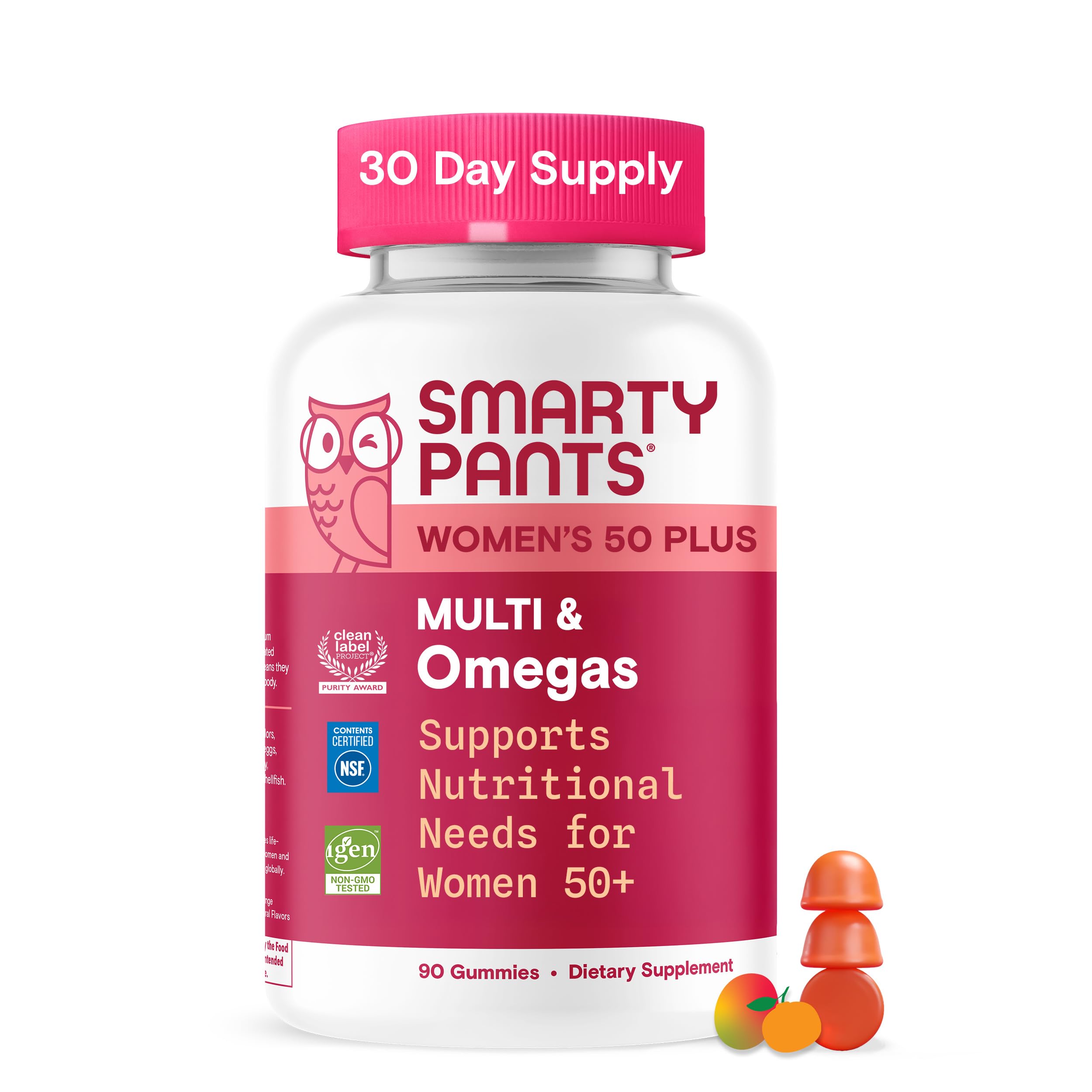 SmartyPants Multivitamin Gummy for Women 50 and Over - Improved Formula: Omega 3 (DHA/EPA), Methylfolate, CoQ10, Vitamin D3, C SmartyPantsAu supplements