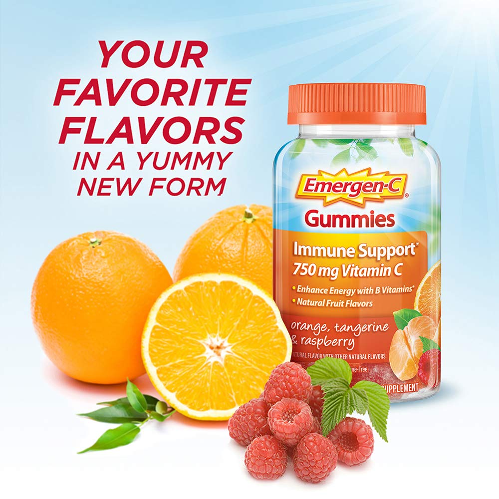Emergen-C 750mg Vitamin C Gummies for Adults, Immunity Gummies with B Vitamins Emergen-CAu supplements