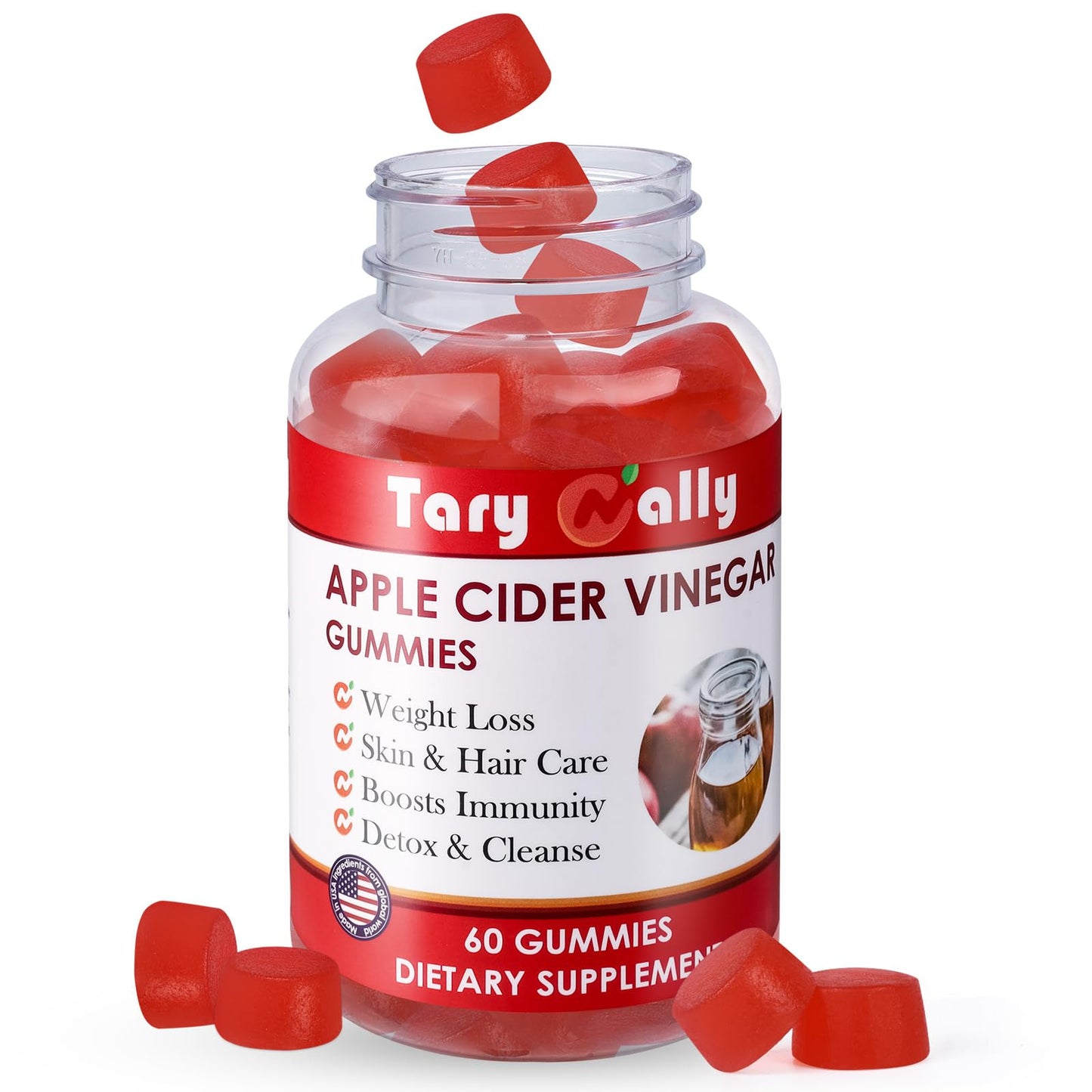 Apple Cider Vinegar Gummies Keto ACV Gummies for Weight Loss and Belly Fat Tary NallyUS supplements