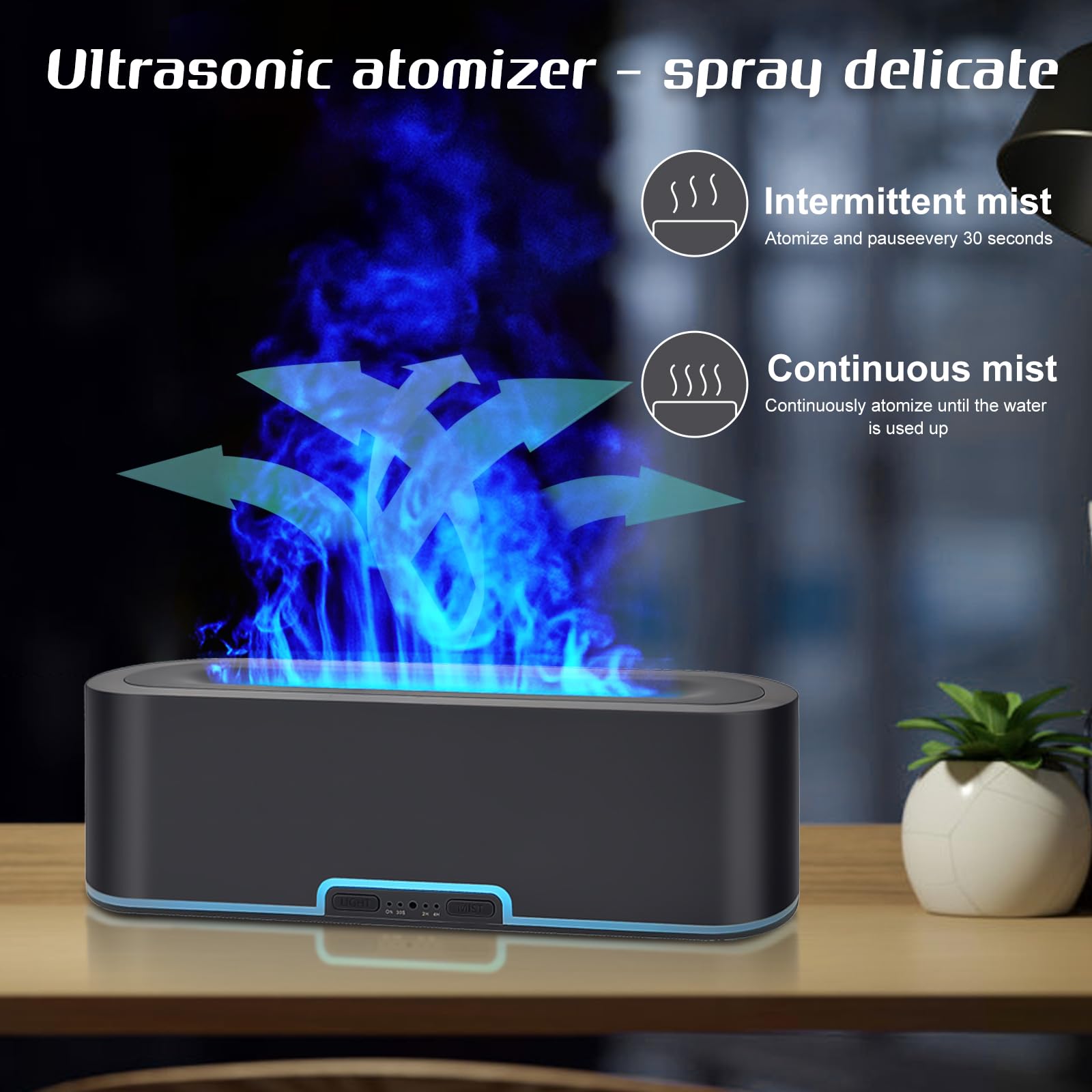 Jpord Flame Fire Essential Oil Diffuser,200ml Aromatherapy Diffuser,Fire Cool Mist Scent Diffuser JpordAu supplements
