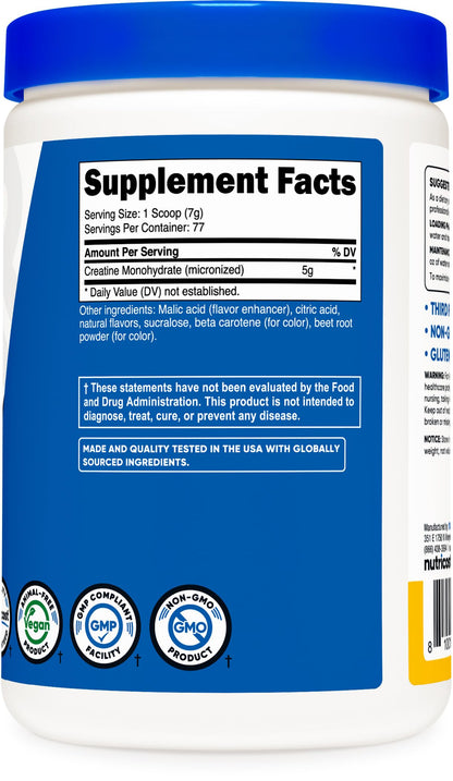Nutricost Creatine Monohydrate Powder (Pineapple Mango, 500 Gram) - Micronized NutricostUS supplements