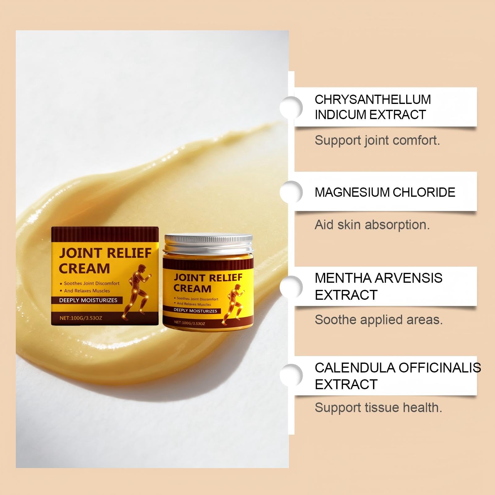 Paulist Massage Moisturizing and Soothing Cream for Daily Use Supports Mobility & Flexibility Soothing Muscle Rub Non-Greasy Fast Absorbing Moisturizer,1can PaulistAu supplements