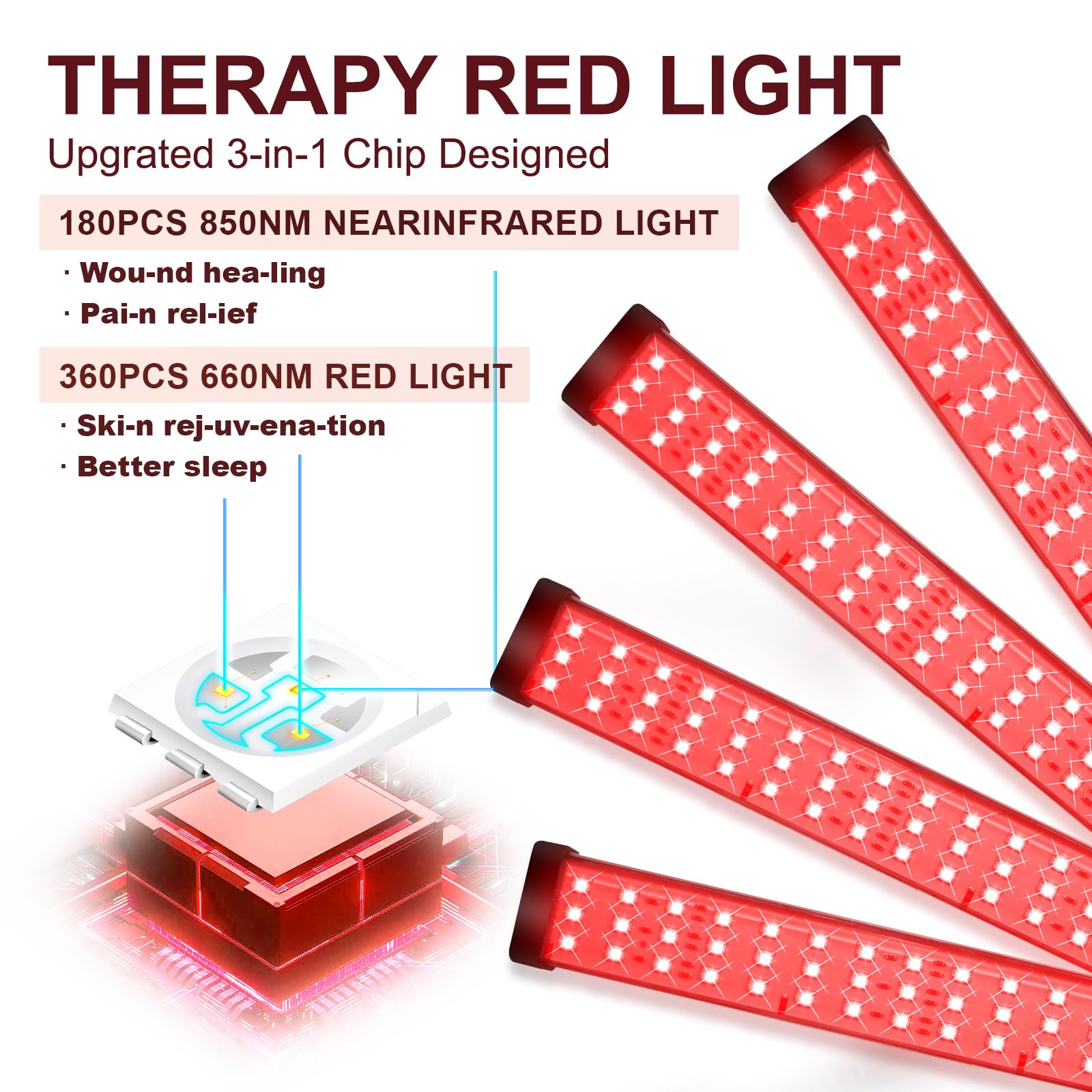 Red Light Therapy for Body with Tripod, 180LEDs Upgrated 3-in-1 Chip Infrared Light Therapy Device ShomteradeAu supplements