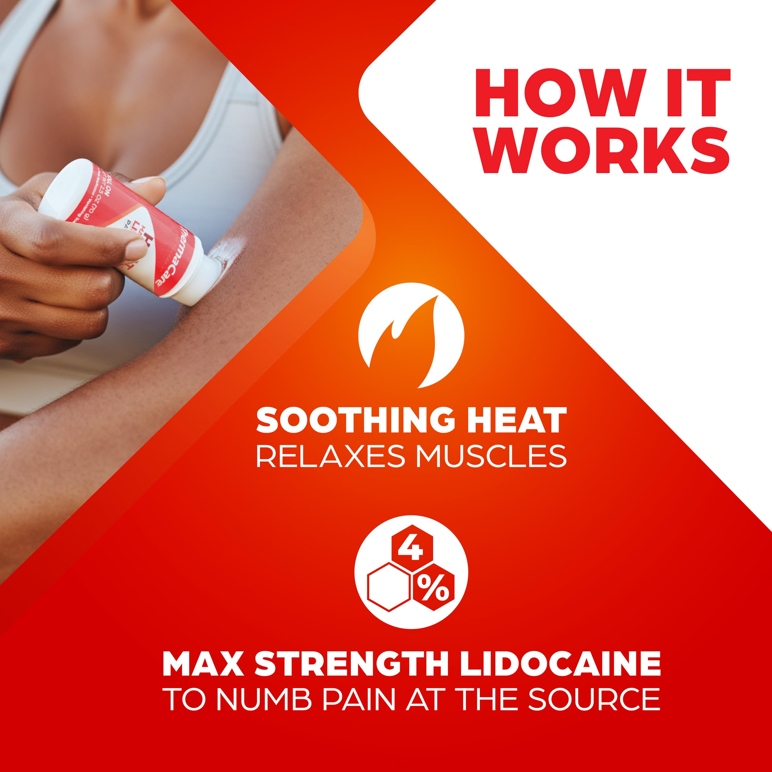 ThermaCare Heat + Max Strength 4% Lidocaine Roll-On - Dual Action Pain Relief with Patented Heatwave Technology - Targeted No-Mess Relief for Back, Neck, Muscles, & Joints ThermaCareAu supplements