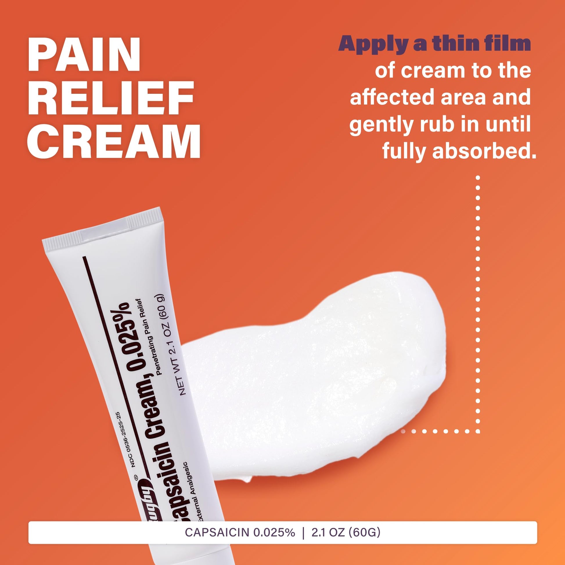 Rugby Capsaicin 0.025% Cream for Penetrating Pain Relief - 2.1 Oz (60g) (3 Pack) RUGBY LABORATORIESAu supplements