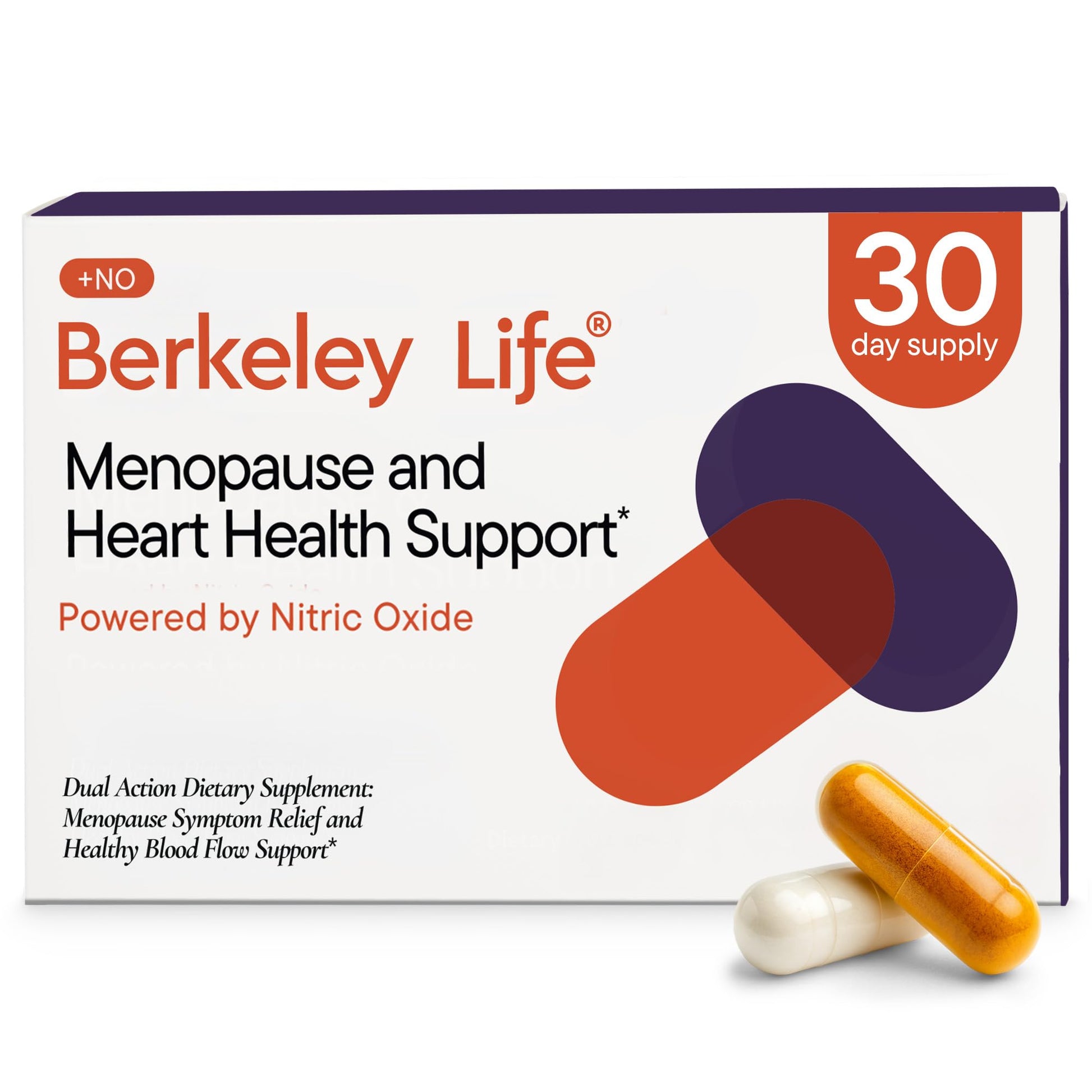Berkeley Life Menopause and Heart Health Support Supplements - Hormone-Free Dual-Action Nitric Oxide Supplement for Menopause Symptom Relief & Healthy Blood Flow Support for Women - 60 Capsules Berkeley LifeAu supplements