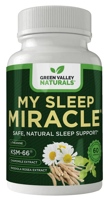 GREEN VALLEY NATURALS My Sleep Miracle Vegan Sleep Support Supplement | Melatonin-Free Formula | Ashwagandha, Chamomile & L-Theanine | Promotes Calm, Relaxation & Restful Sleep | 60 Capsules GREEN VALLEY NATURALSAu supplements