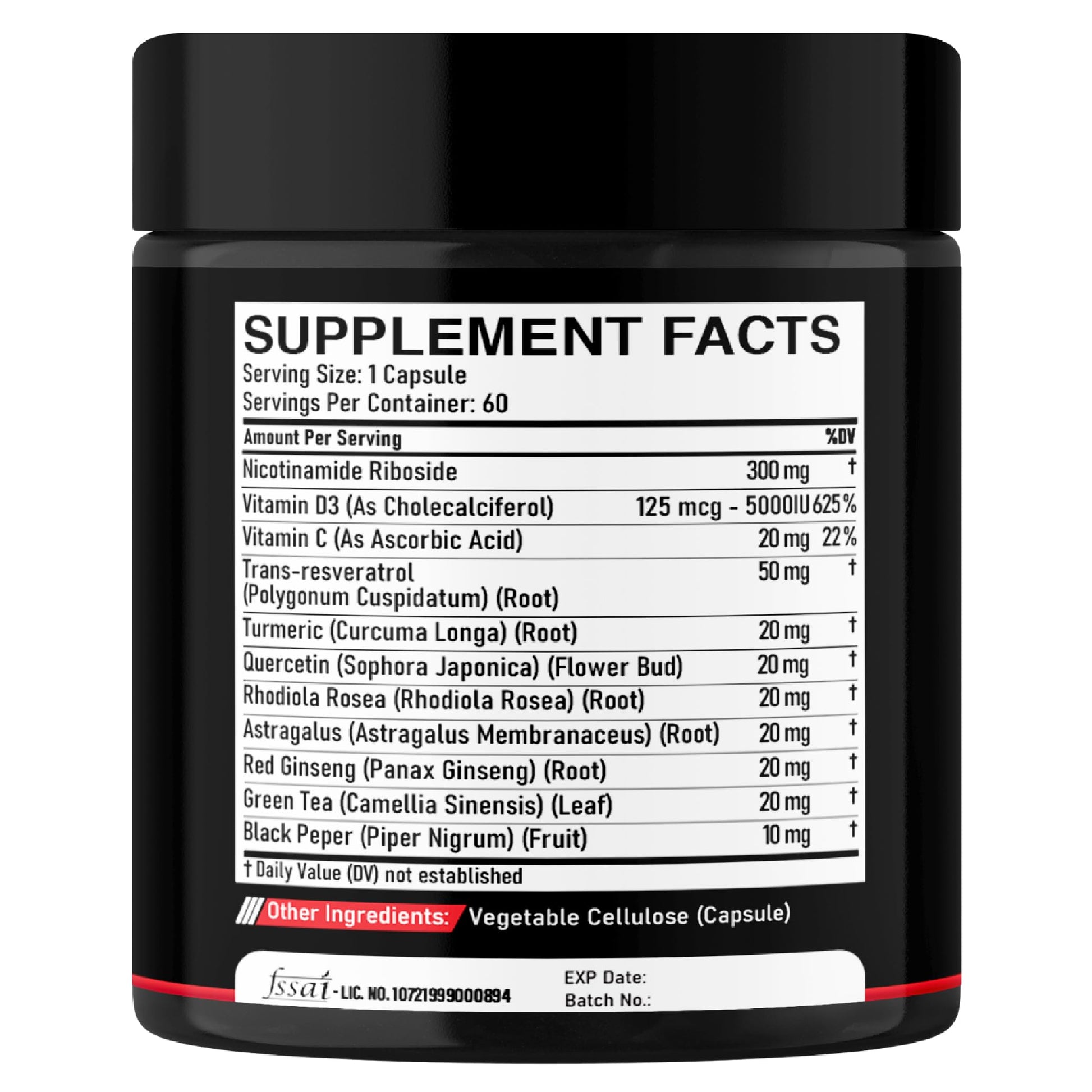DEDICAD 11in1 NAD Supplement with Nicotinamide Riboside, Quercetin, Resveratrol and 8 More - 2 Month Supply DEDICADAu supplements