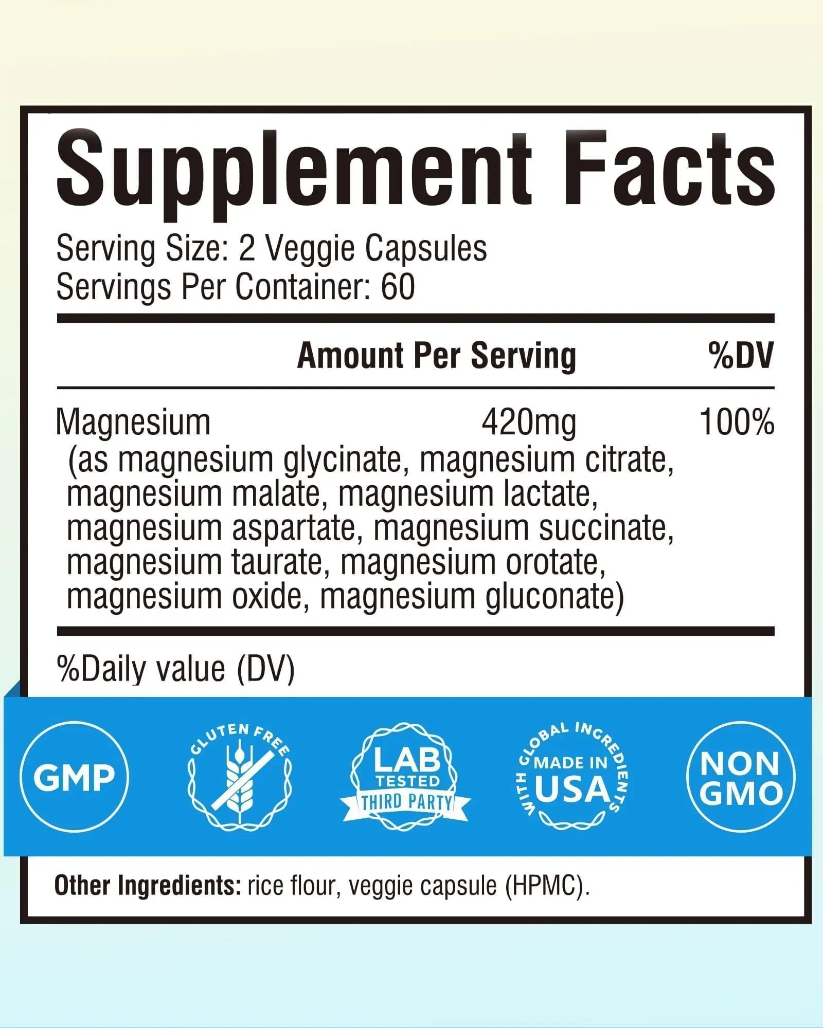 Terranics Magnesium Complex Supplement 420mg, 10-in-1 Full-Spectrum Formula, Glycinate, Citrate, Malate & More, Max Absorption, Bone and Heart Support, 120 Veggie Caps Terranicsnz supplements