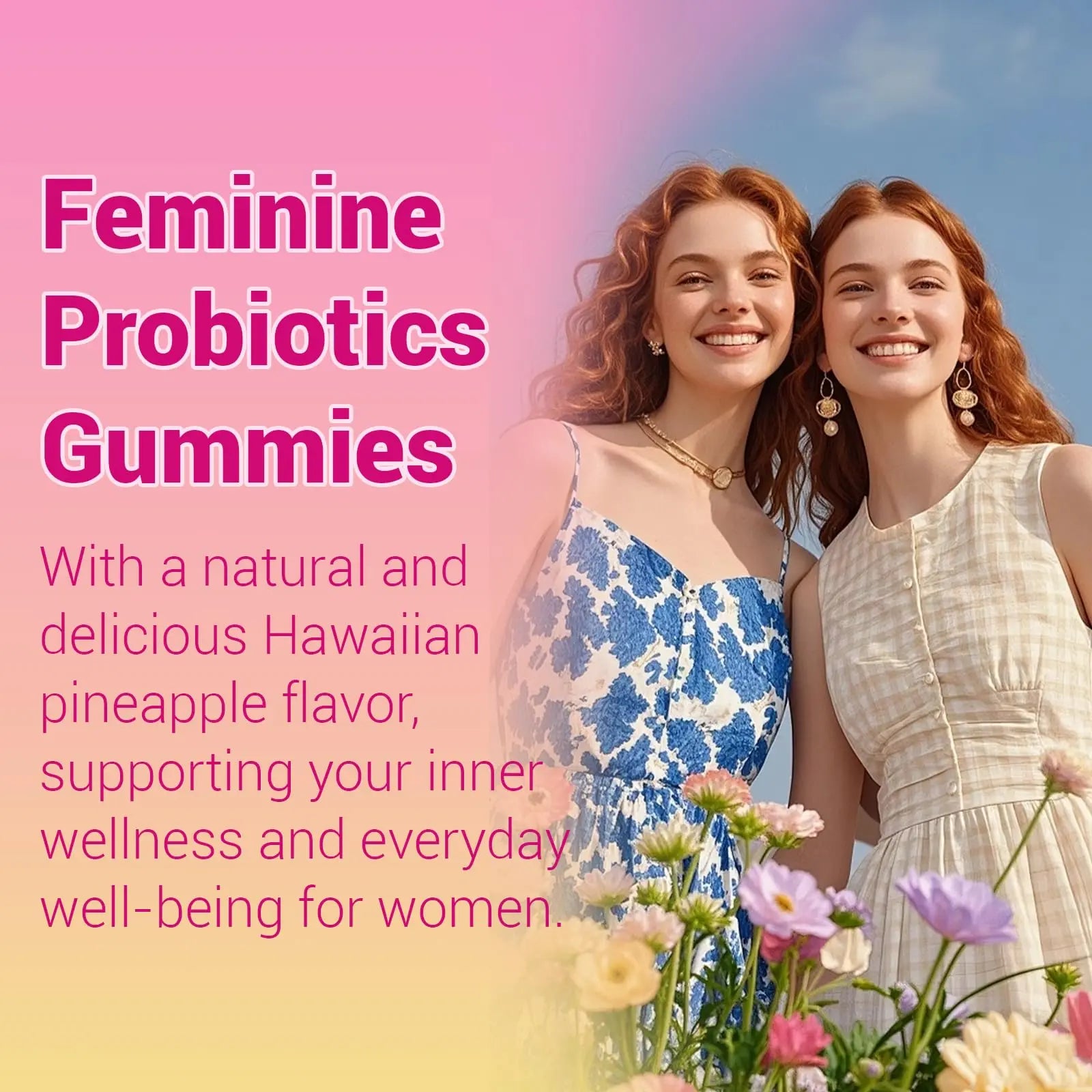 Lunivox Her Juicy Feminine Probiotics Gummies for Women, with Prebiotics & Slippery Elm - Promotes pH Balance, Gut Health & Immune Support - Pineapple Flavor, 60 Count Lunivoxnz supplements