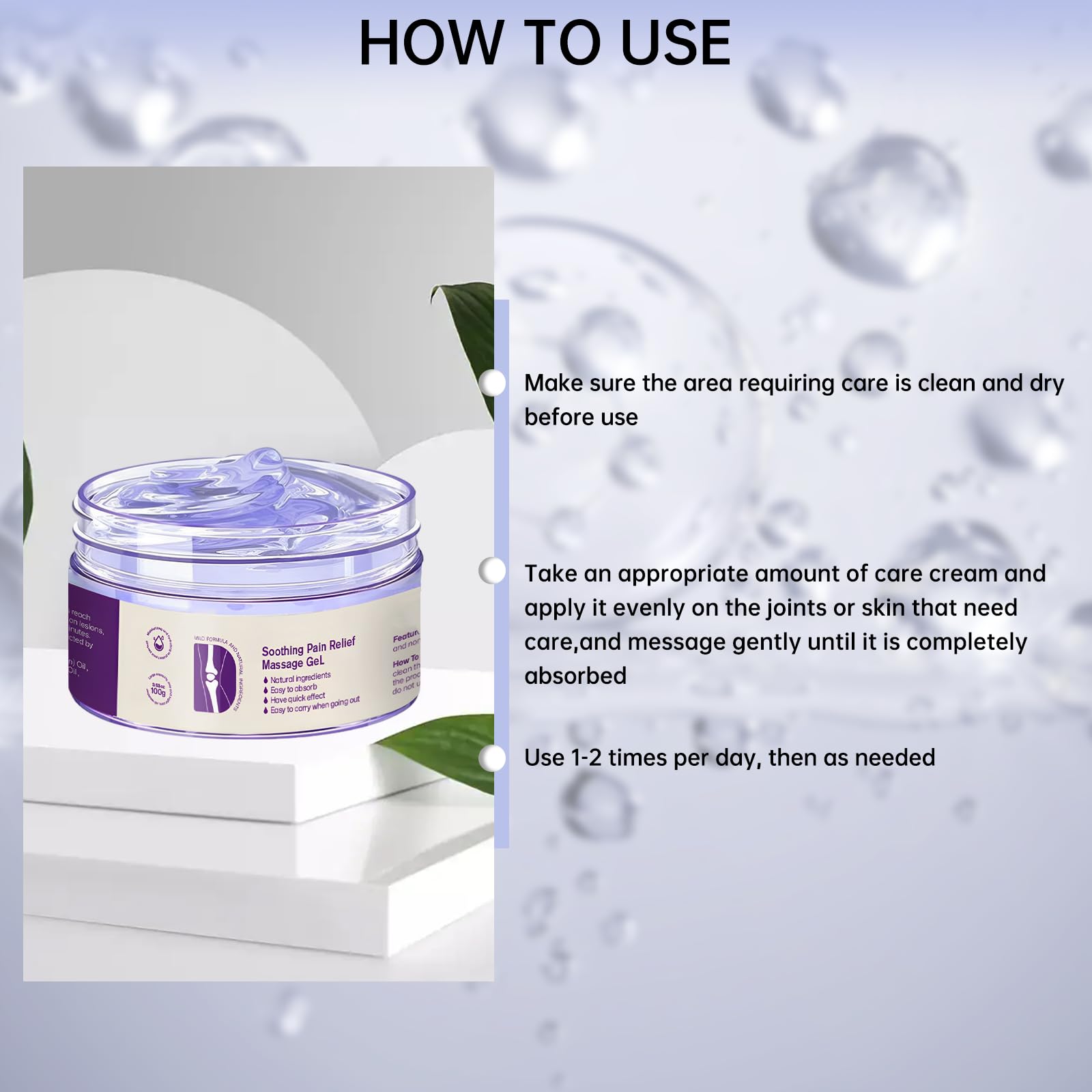2PCS Kresin Joint Pain Gel Purple Gel,Soothing Pain Relief MassageGel,Purple Joint Repair Cream,Effective Soothesfor Back, Neck, Hands, and Feet MEIEGOUAu supplements