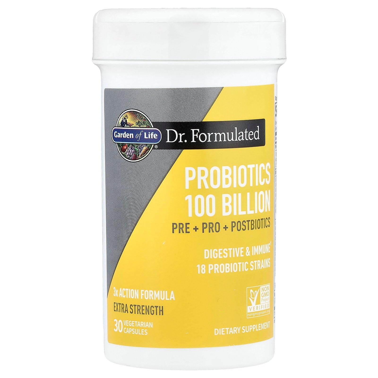 Garden of Life Dr. Formulated Pre, Post & Probiotics 100 Billion CFU Once Daily 3-in-1 Complete Probiotics, Prebiotics & Postbiotics Supplement for Women and Men – Extra Strength, 30 Day Supply Garden of LifeAu supplements